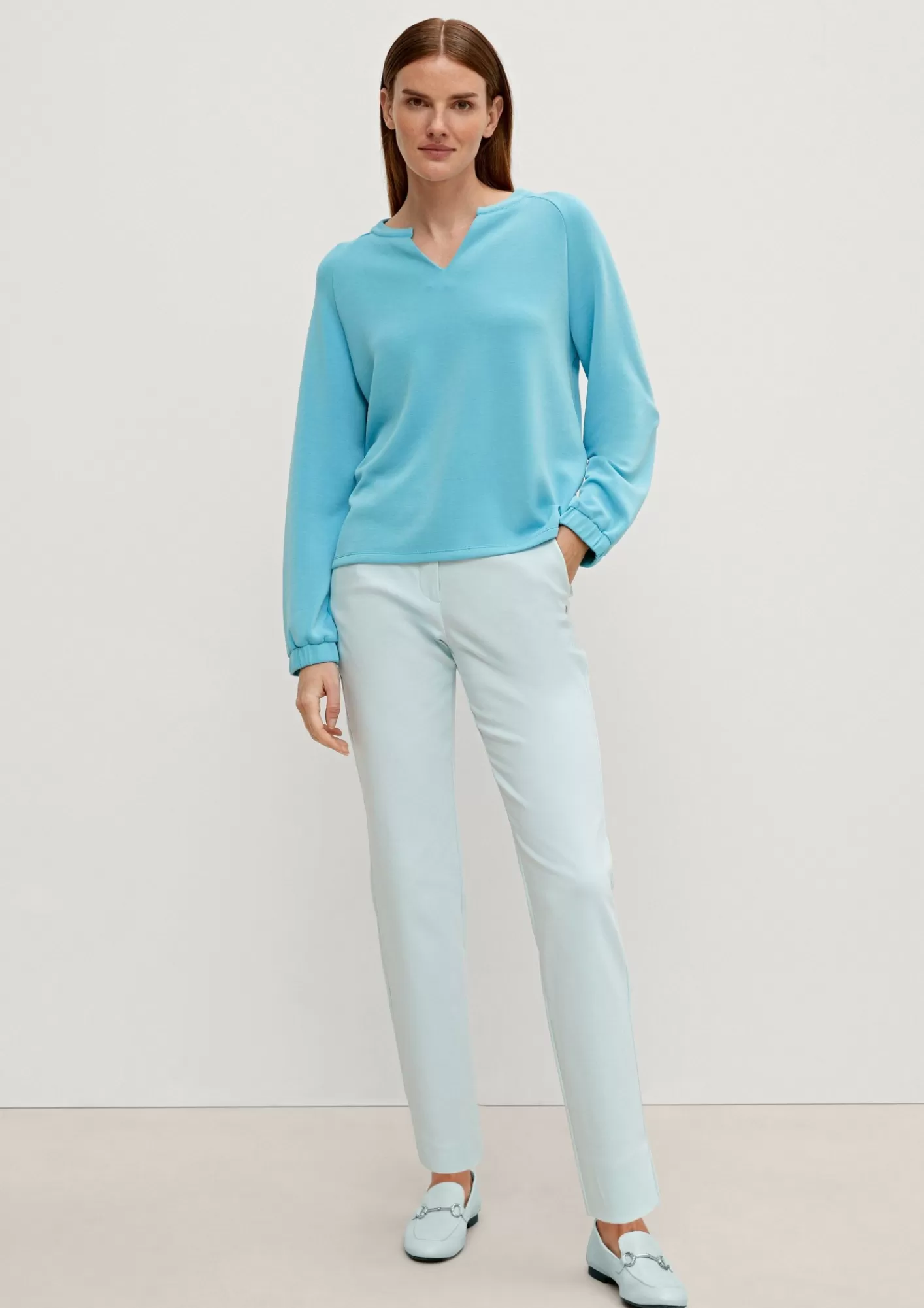 Outlet Comma Sweatshirt Mit Tunika-Ausschnitt