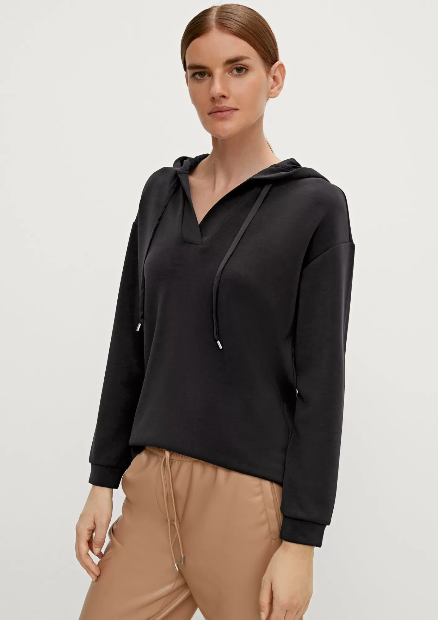 Hot Comma Sweatshirt Mit V-Ausschnitt