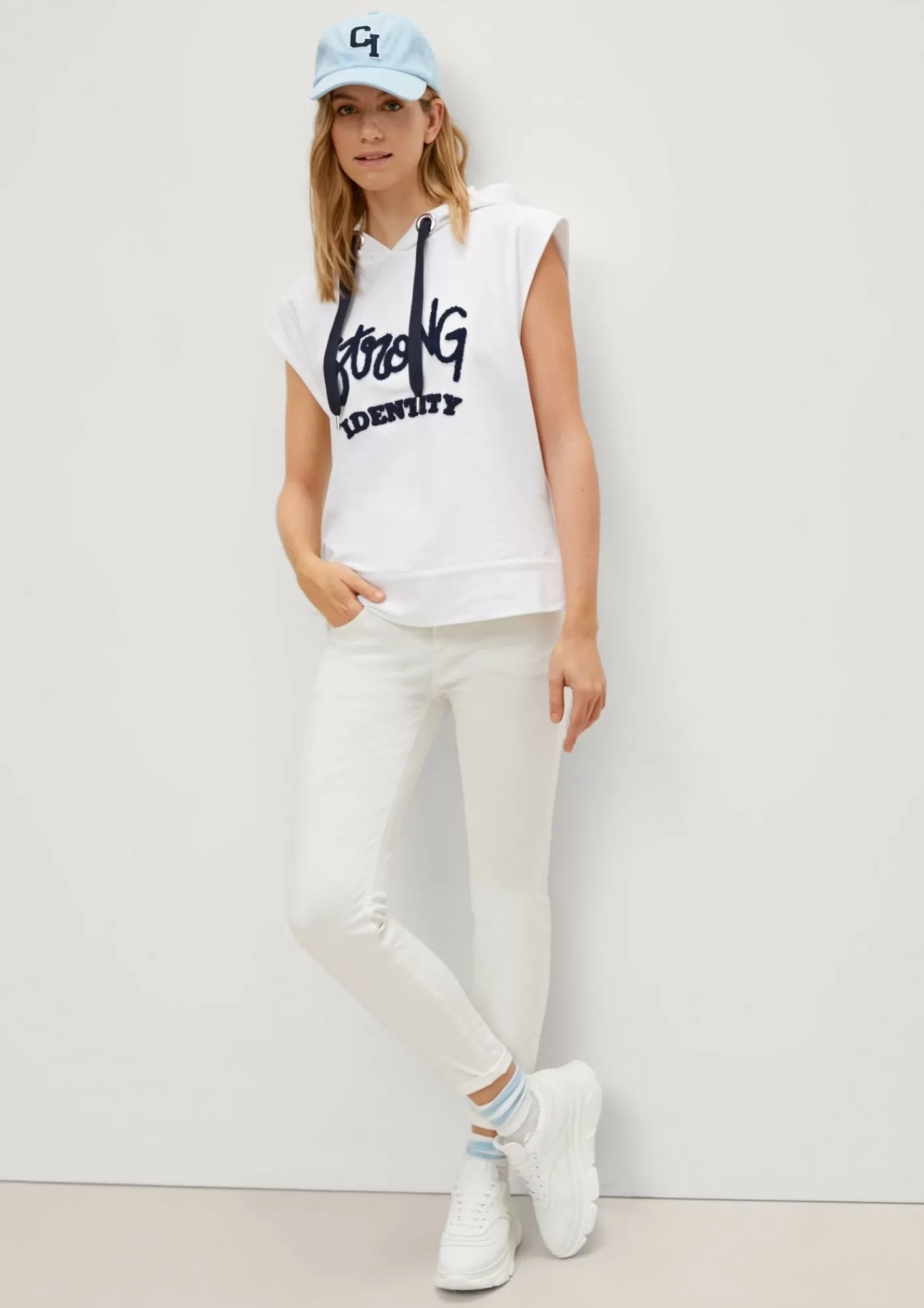 Outlet Comma Sweatshirt Mit Wording