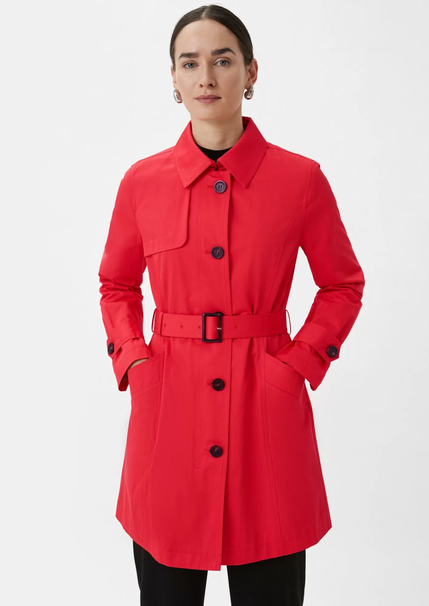 Cheap Comma Taillierter Trenchcoat Mit Bindegurtel