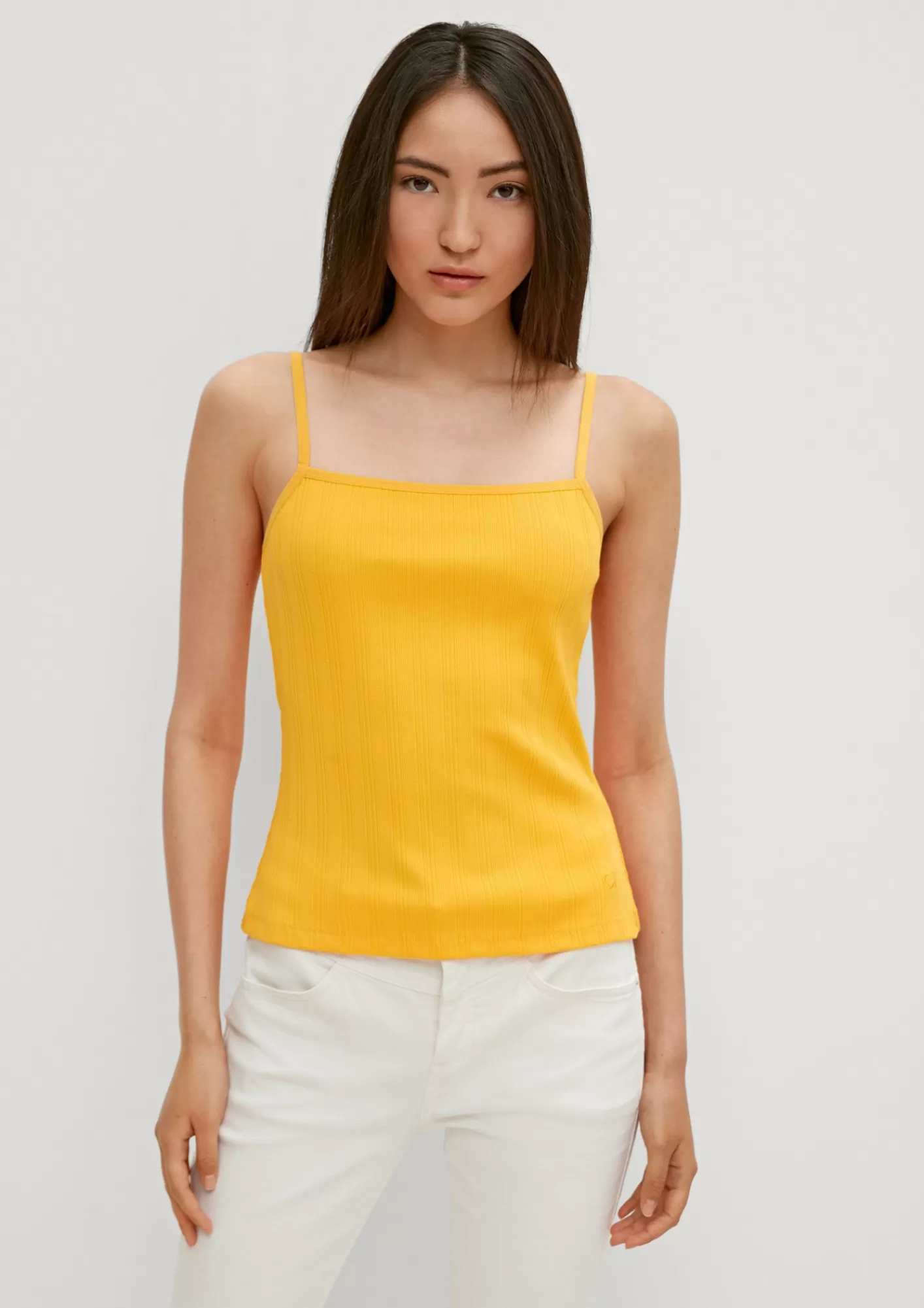 Online Comma Top Mit Rippstrick-Muster