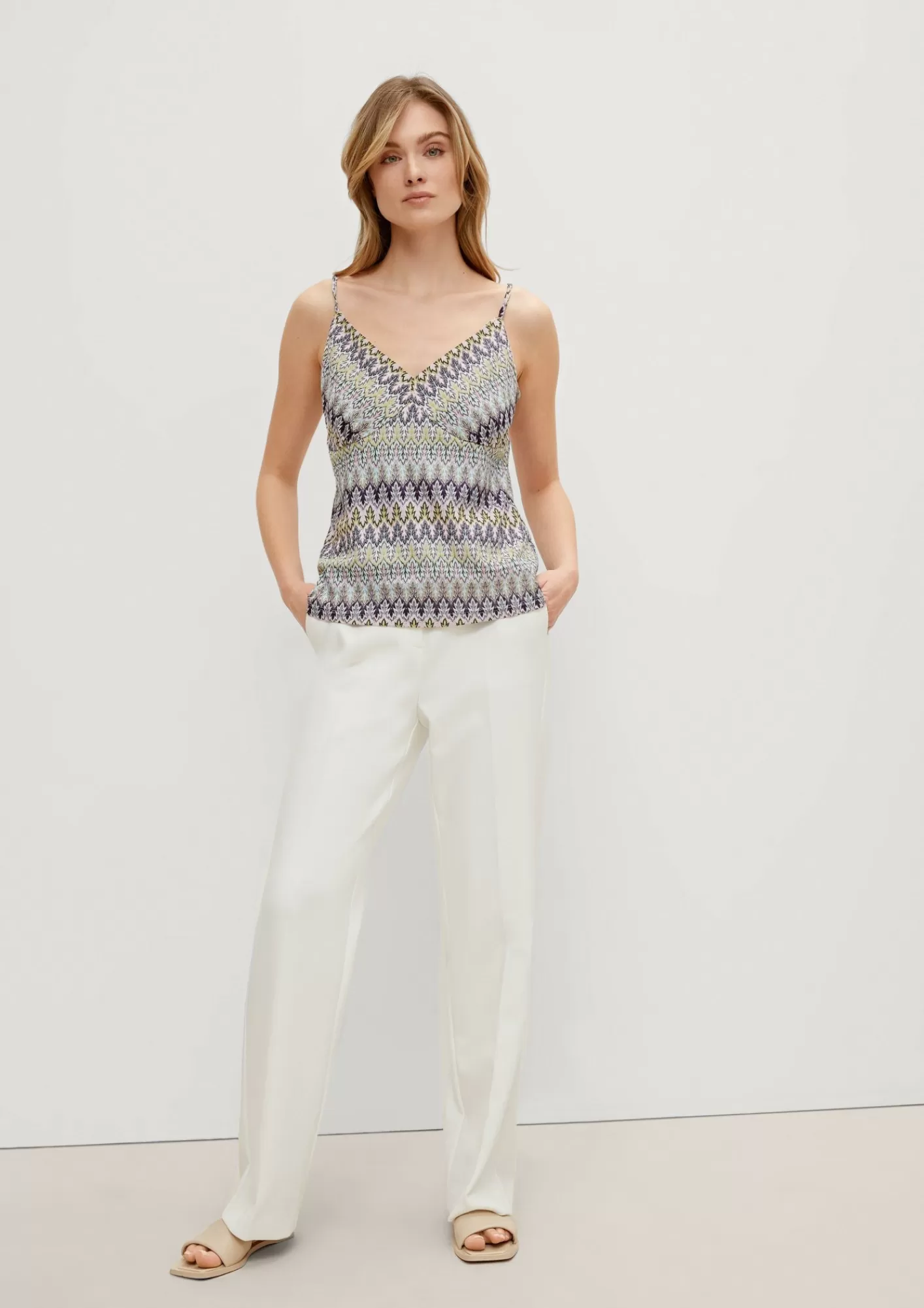 New Comma Top Mit Strickmuster