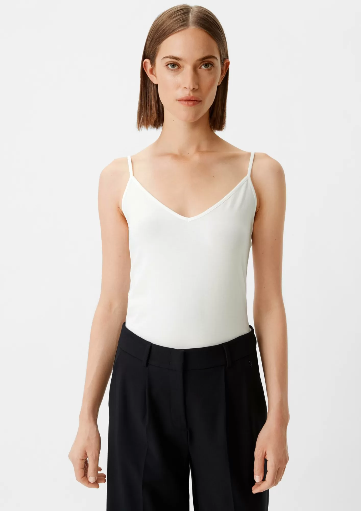 Fashion Comma Top Mit V-Ausschnitt