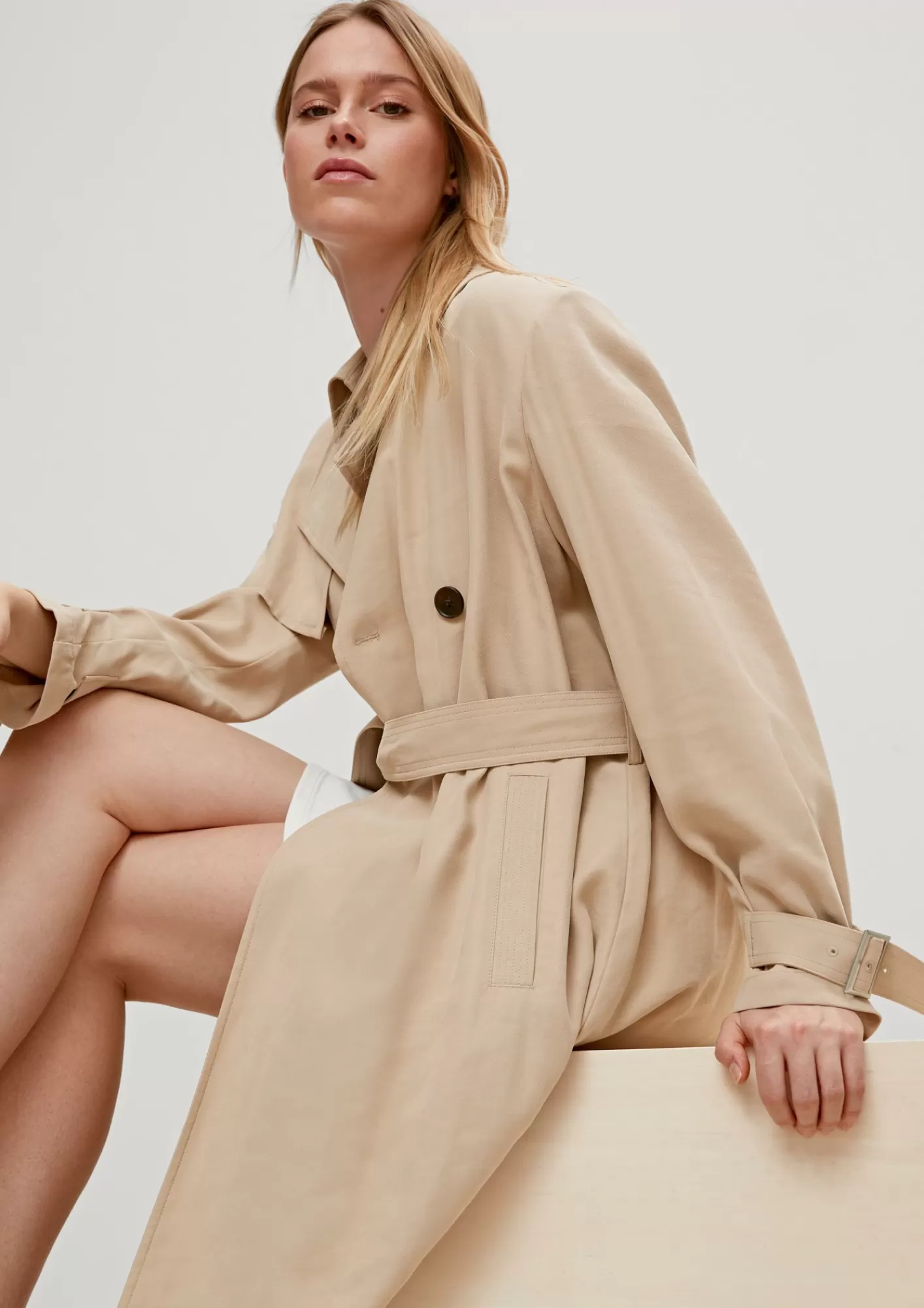 Cheap Comma Trenchcoat Aus Viskosemix