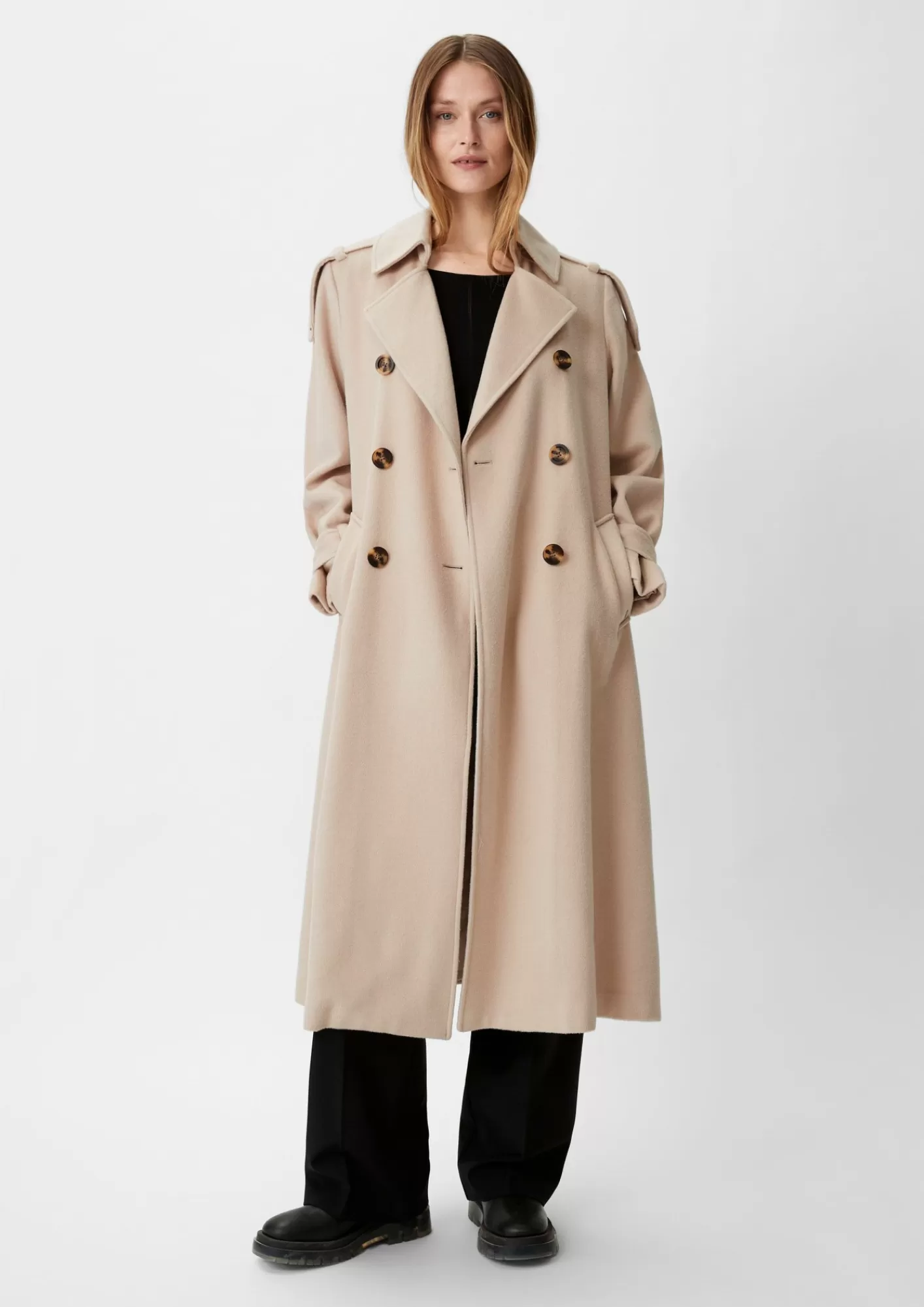 Best Sale Comma Trenchcoat Aus Wolle Und Viskose