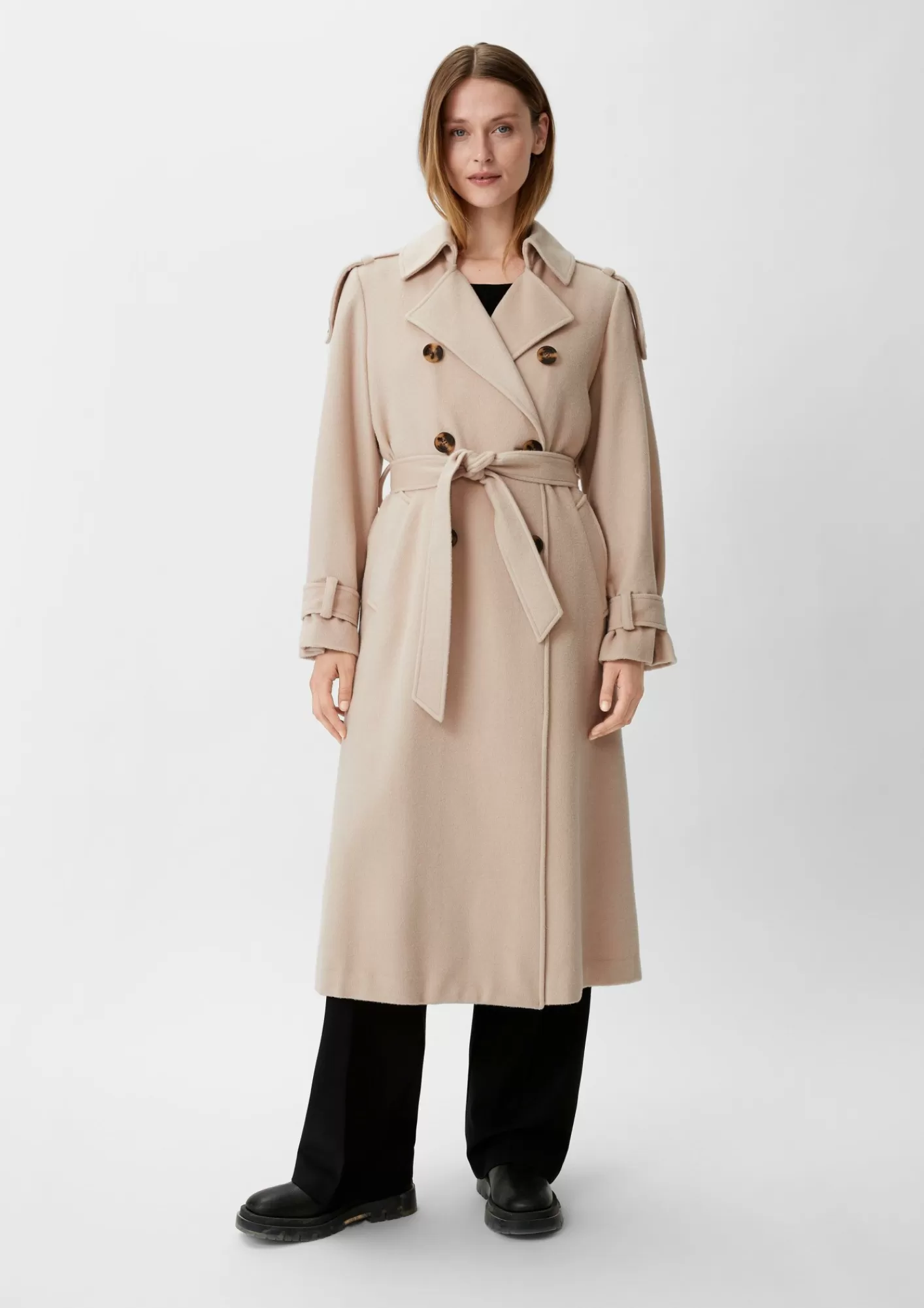 Best Sale Comma Trenchcoat Aus Wolle Und Viskose