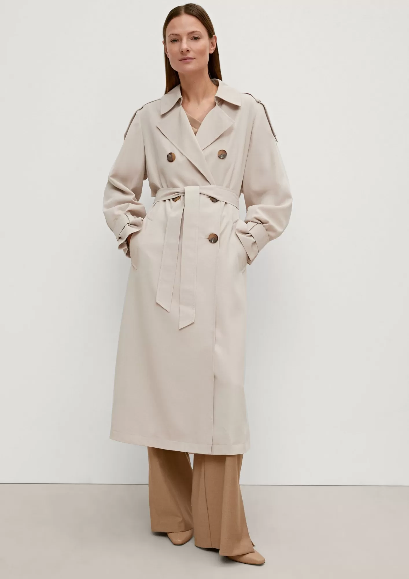 Fashion Comma Trenchcoat Mit Bindegurtel