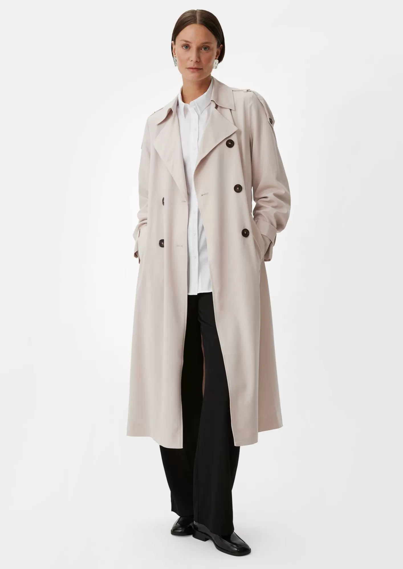 Clearance Comma Trenchcoat Mit Bindegurtel