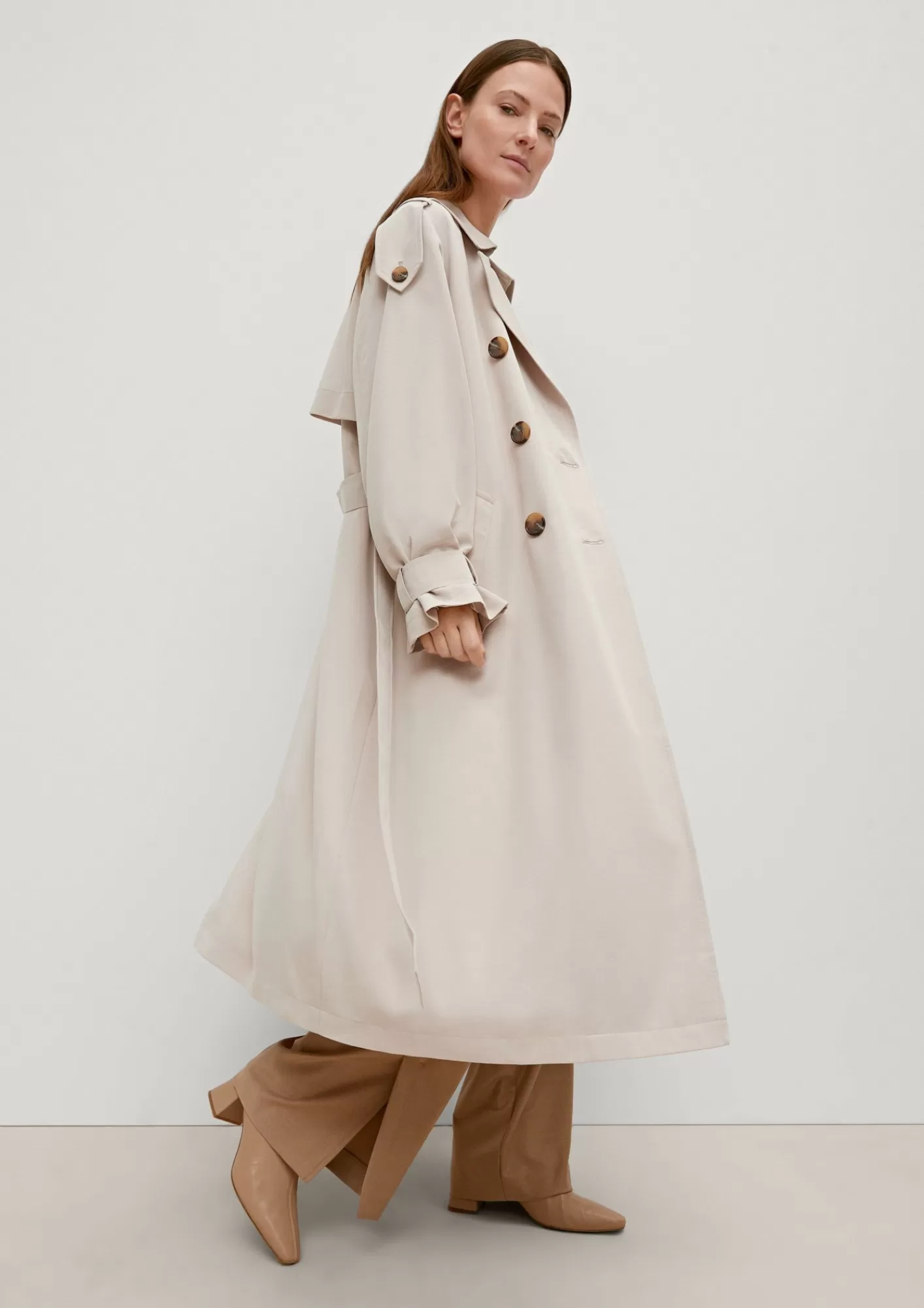 Fashion Comma Trenchcoat Mit Bindegurtel