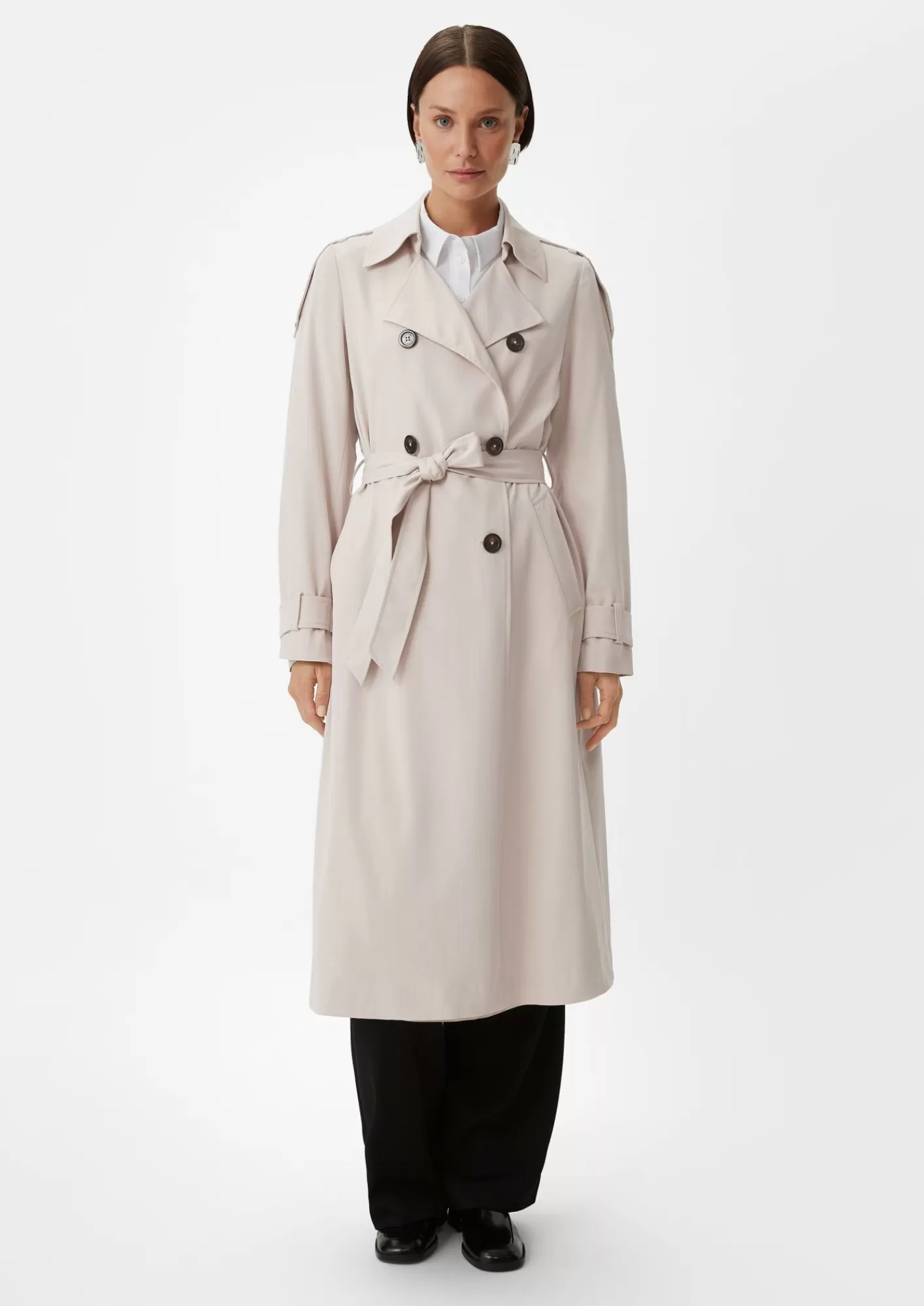 Clearance Comma Trenchcoat Mit Bindegurtel