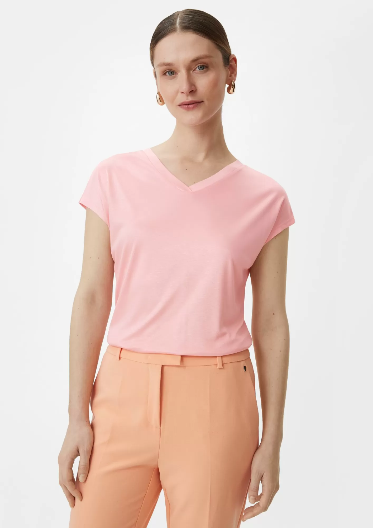 Cheap Comma T-Shirt Aus Fliesender Viskose