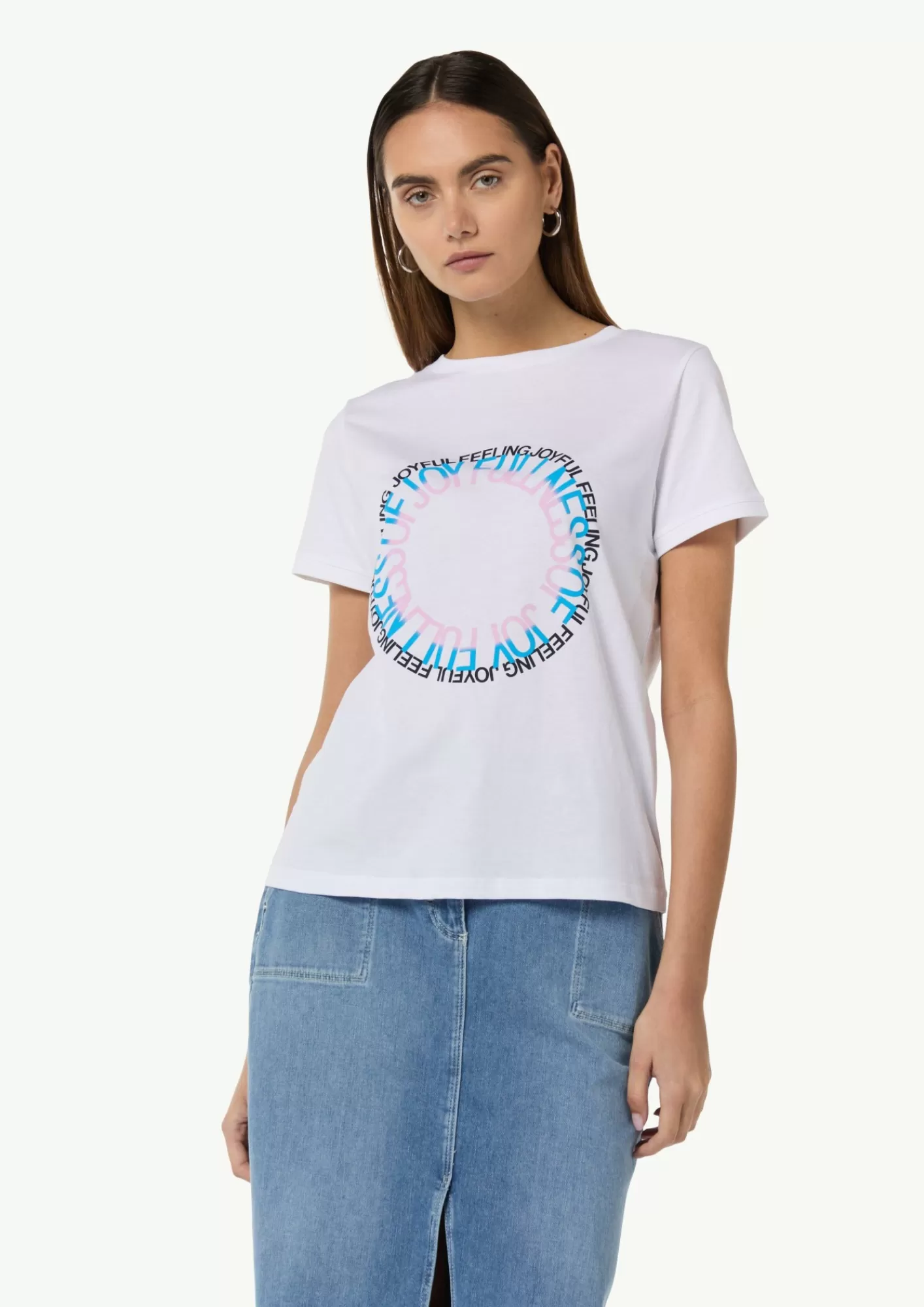 Discount Comma T-Shirt Aus Jersey Mit Frontprint
