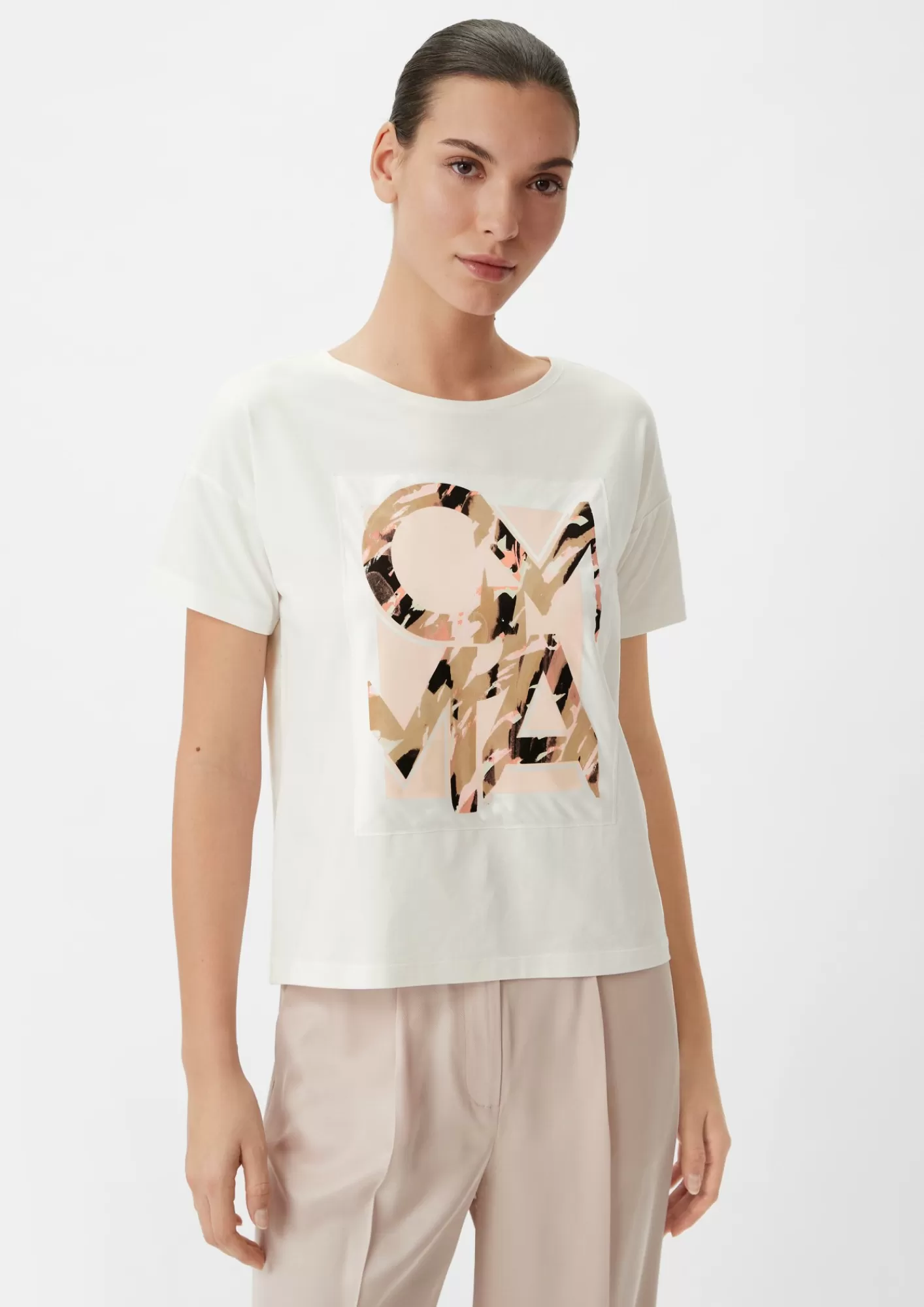 Outlet Comma T-Shirt Aus Modalmix