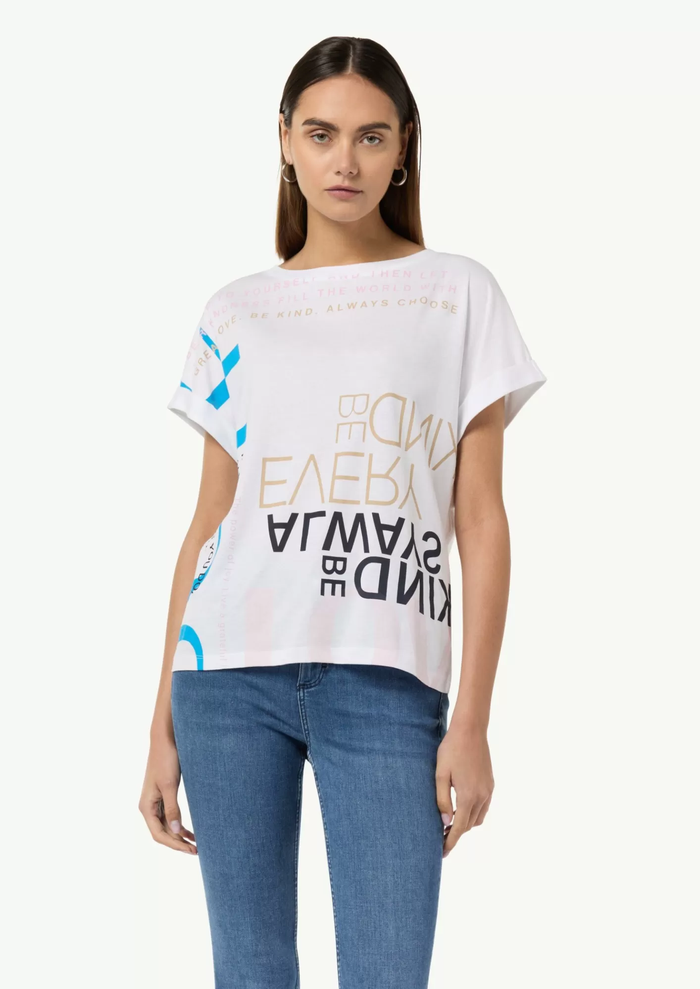 Online Comma T-Shirt Mit Artwork