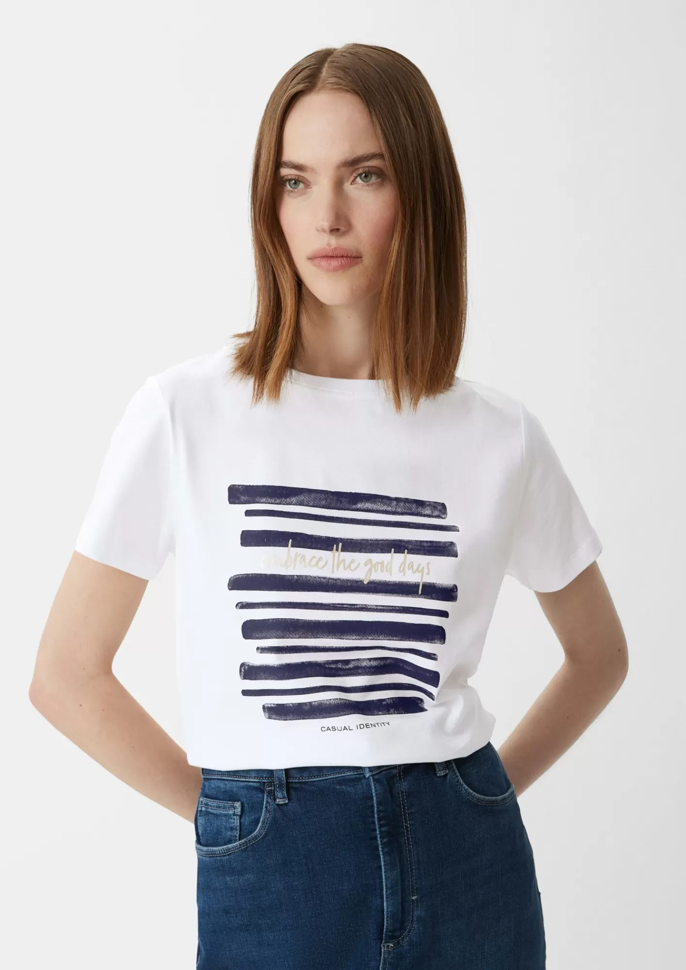 Best Sale Comma T-Shirt Mit Frontprint