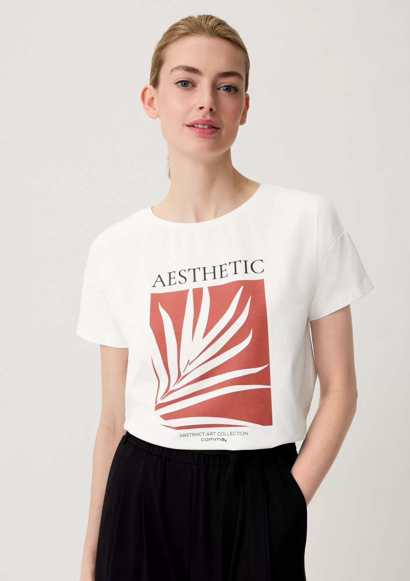 Fashion Comma T-Shirt Mit Frontprint