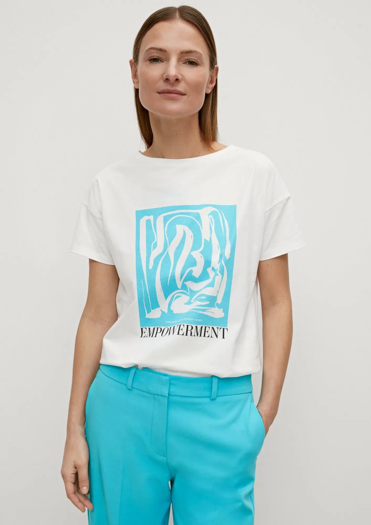 Clearance Comma T-Shirt Mit Frontprint
