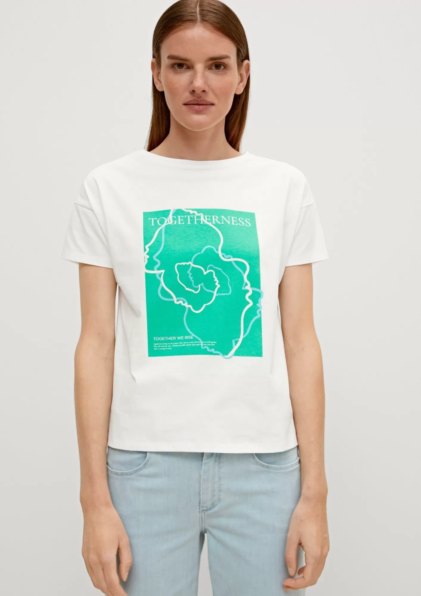 Sale Comma T-Shirt Mit Frontprint