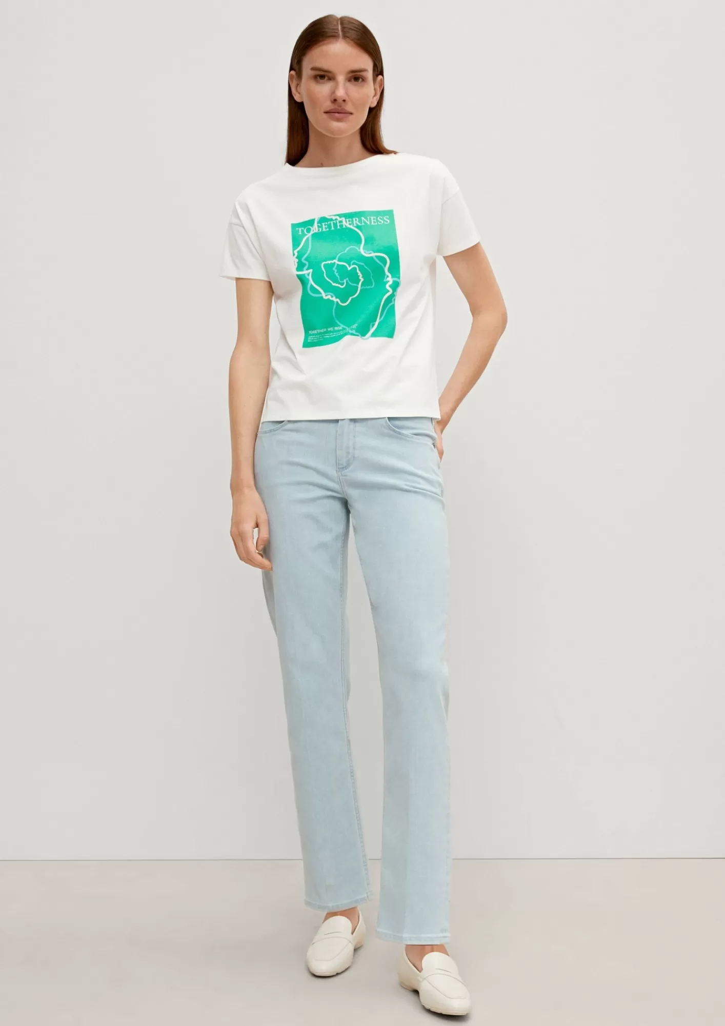 Sale Comma T-Shirt Mit Frontprint