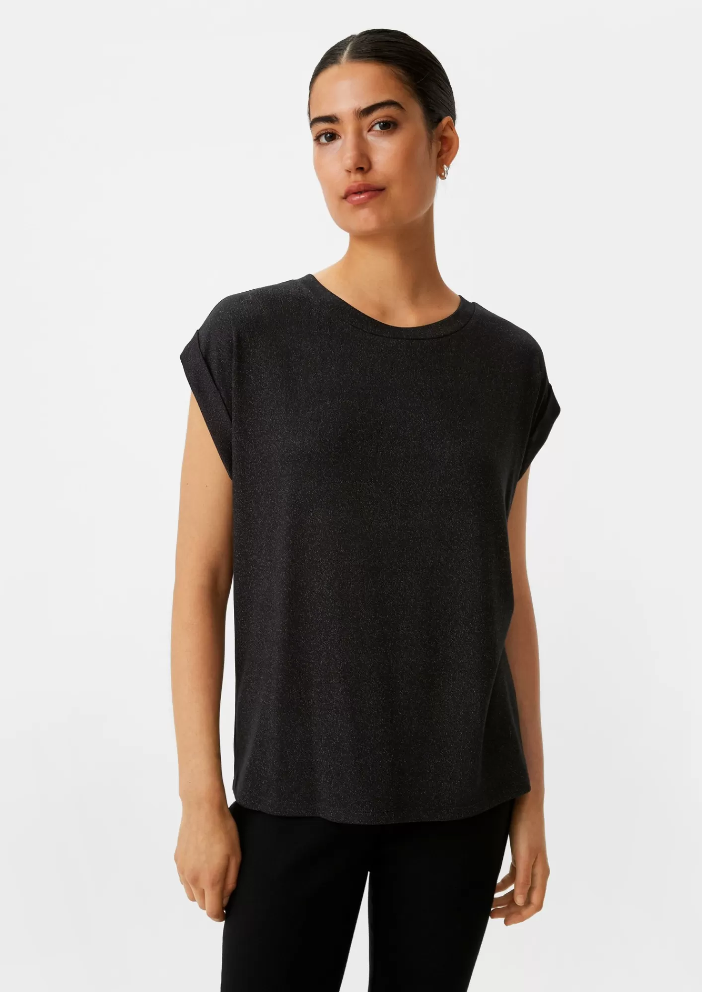 Cheap Comma T-Shirt Mit Glitzergarn