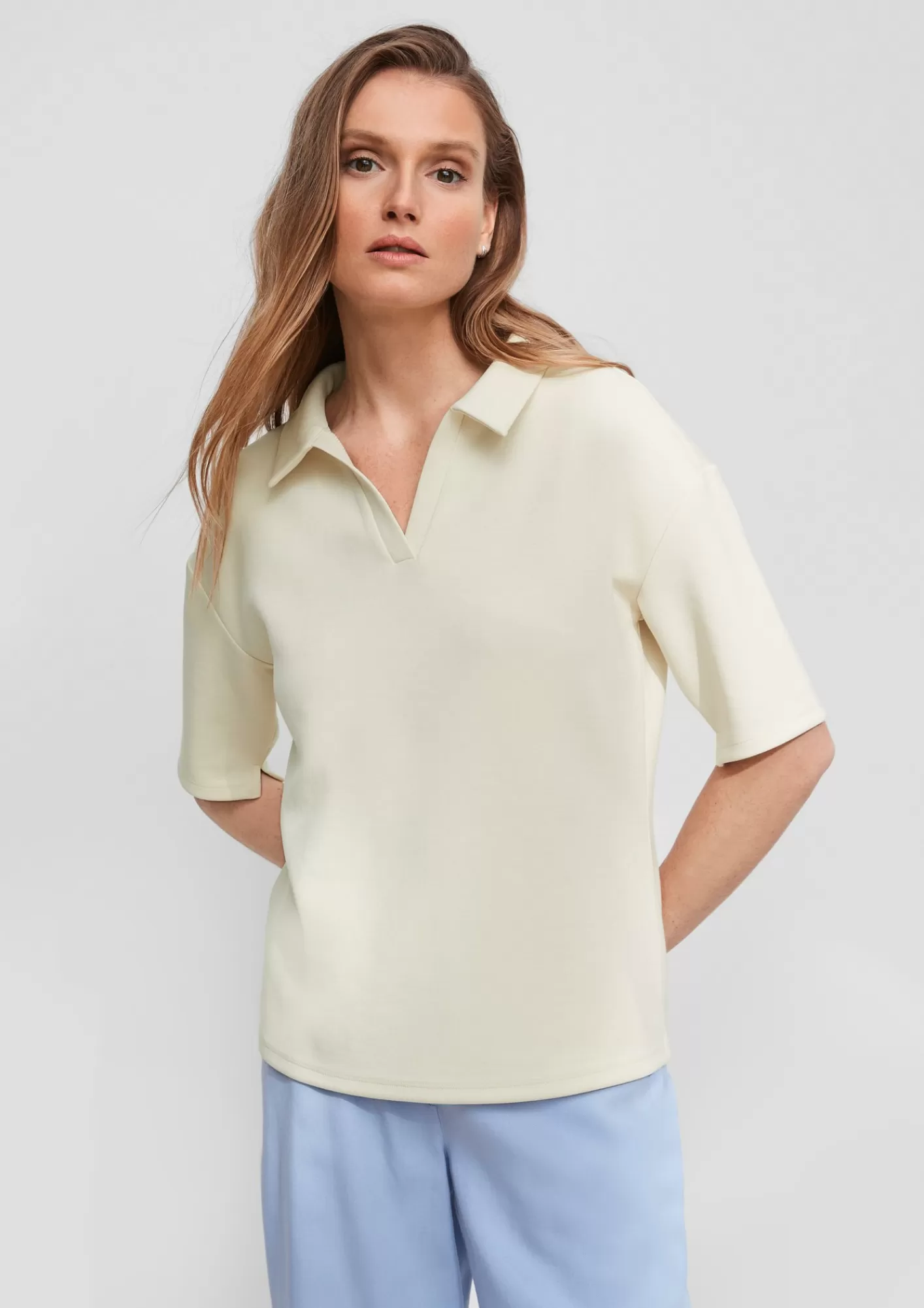 Online Comma T-Shirt Mit Polokragen