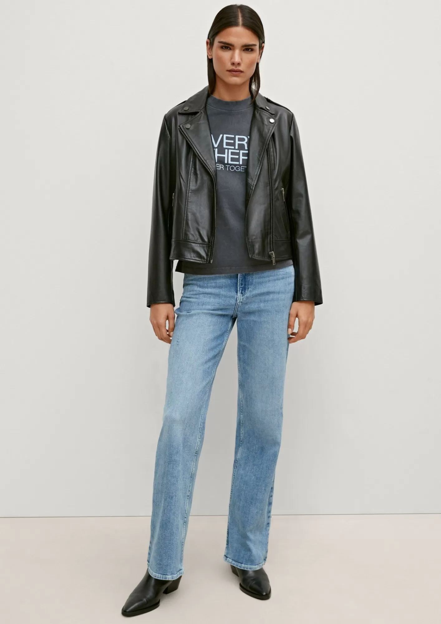 Sale Comma T-Shirt Mit Statement-Print