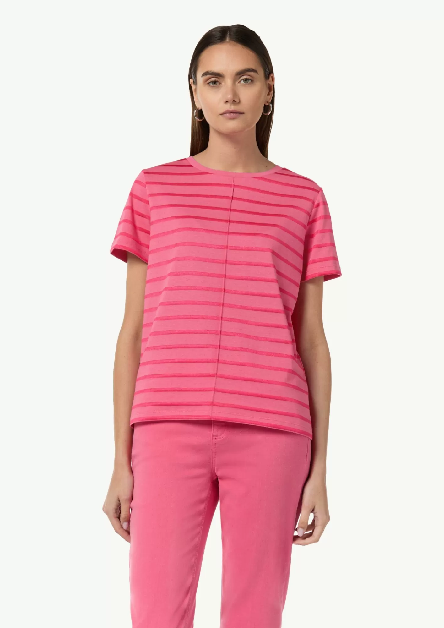 Fashion Comma T-Shirt Mit Streifenmuster