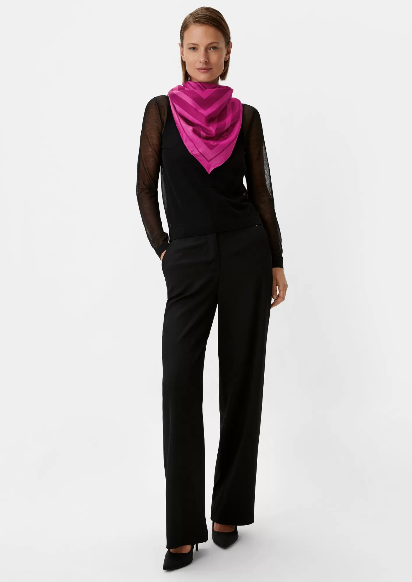 Fashion Comma Tuch Aus Baumwoll-Seiden-Mix
