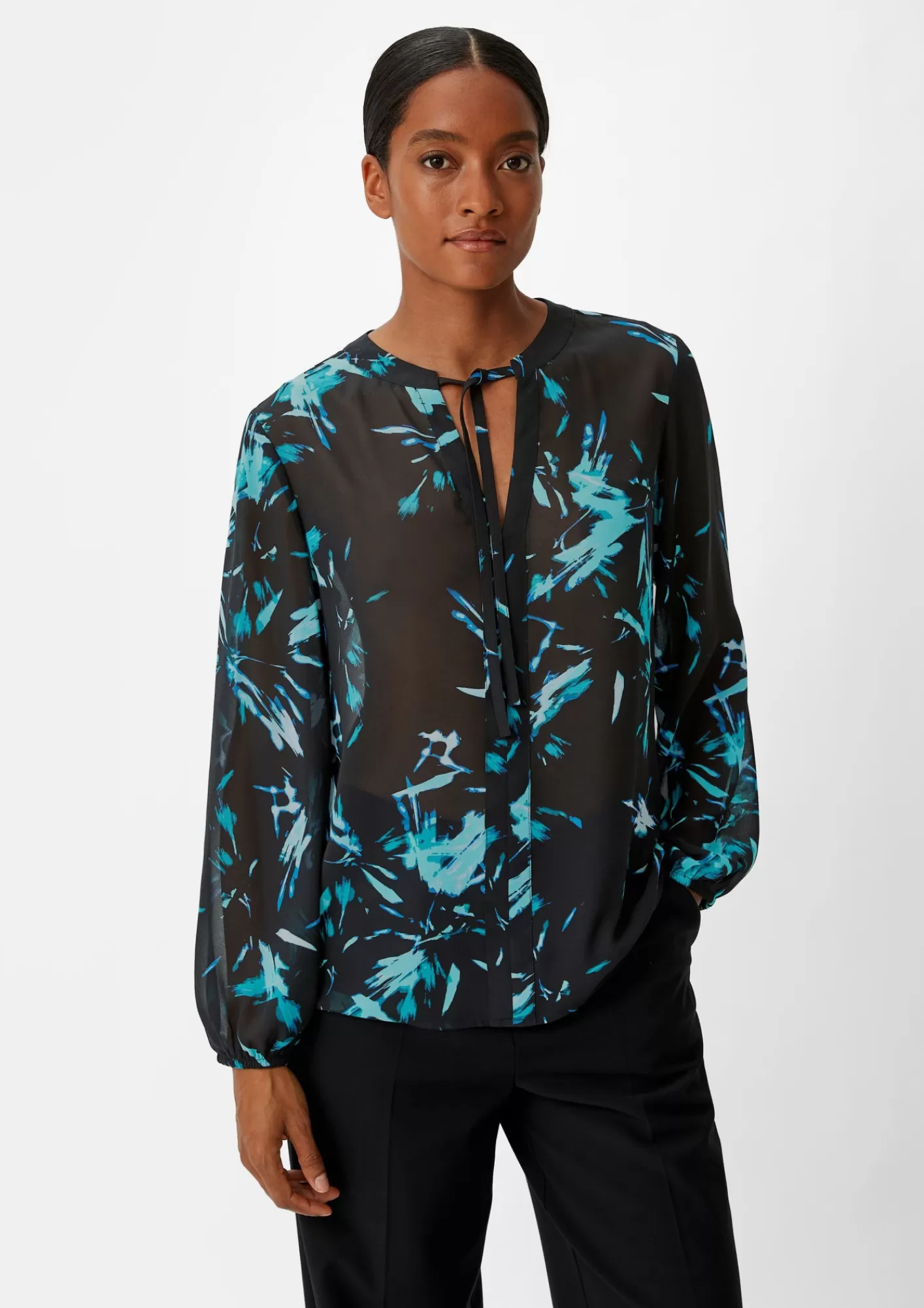 Shop Comma Tunikabluse Aus Chiffon