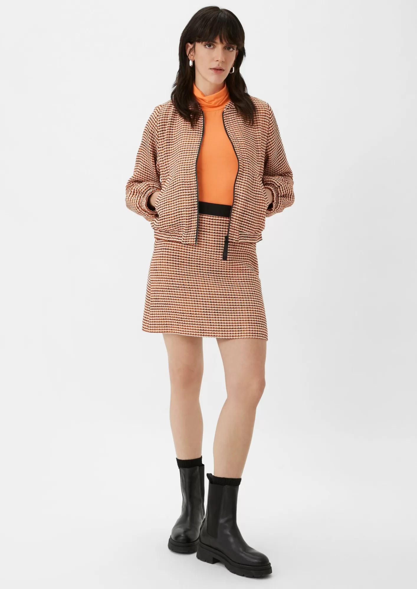 Discount Comma Turtleneck-Shirt Aus Softem Modal