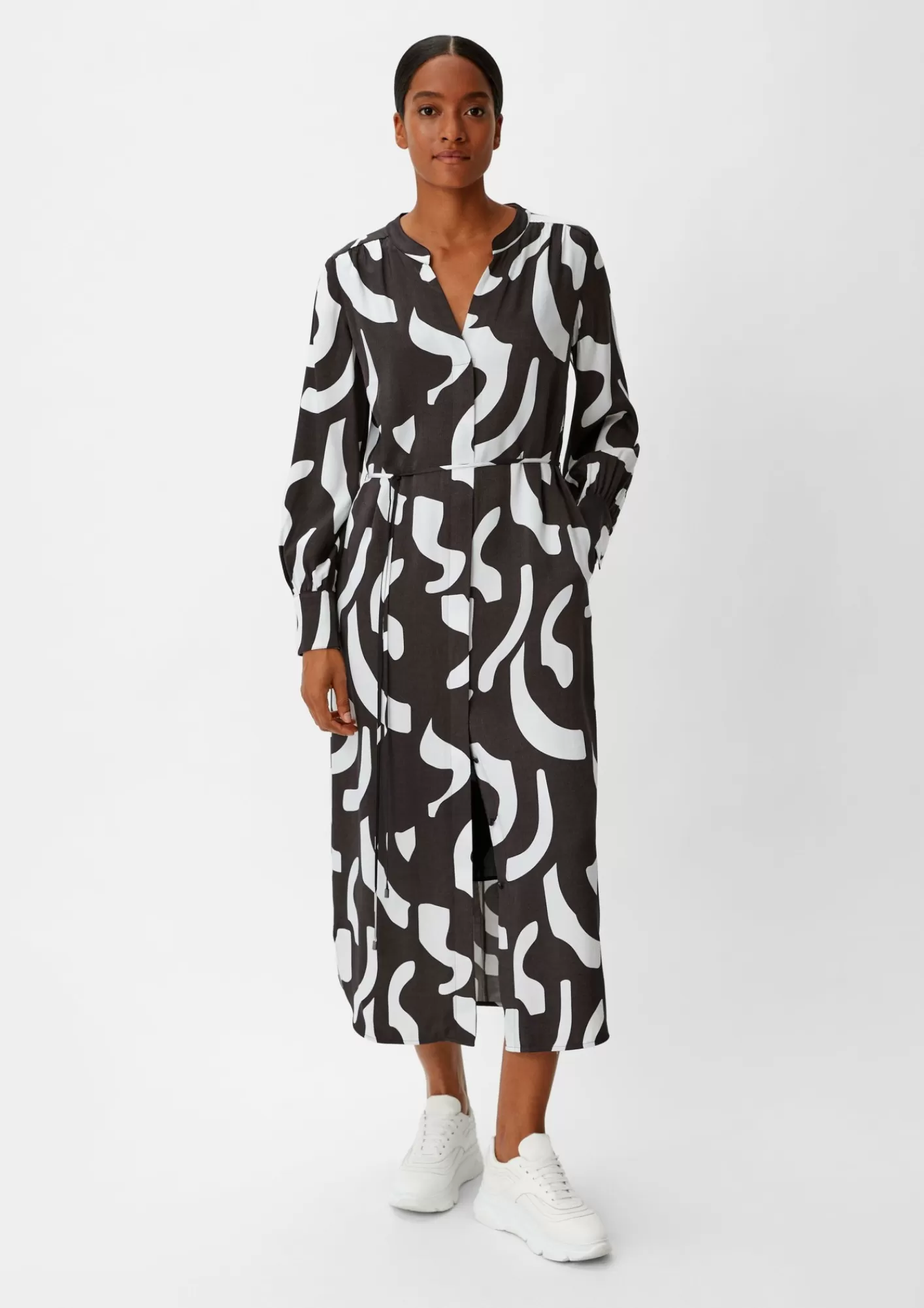 Shop Comma Twill-Kleid Mit Stoffgurtel