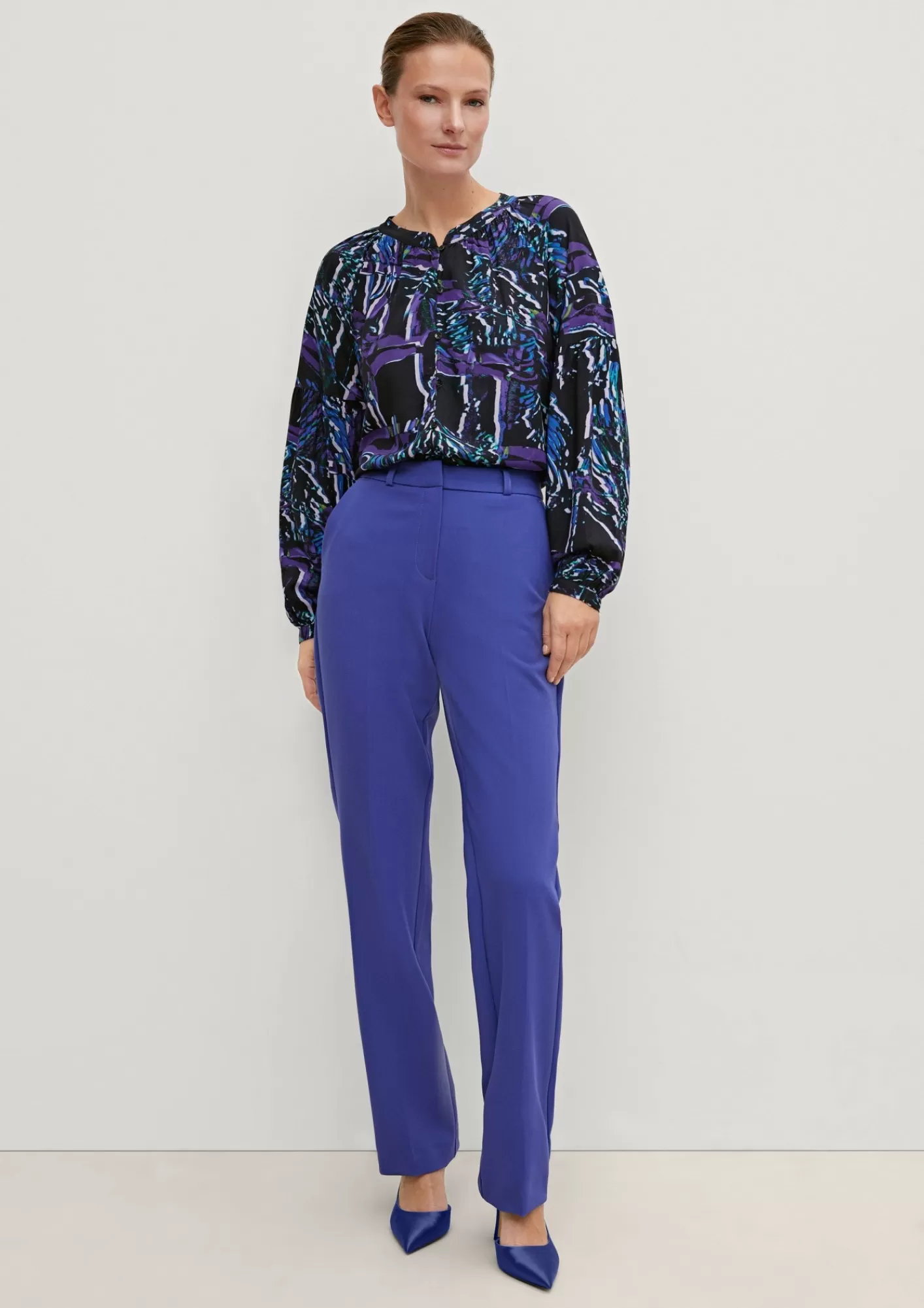 Fashion Comma Viskosebluse Mit Abstraktem Muster