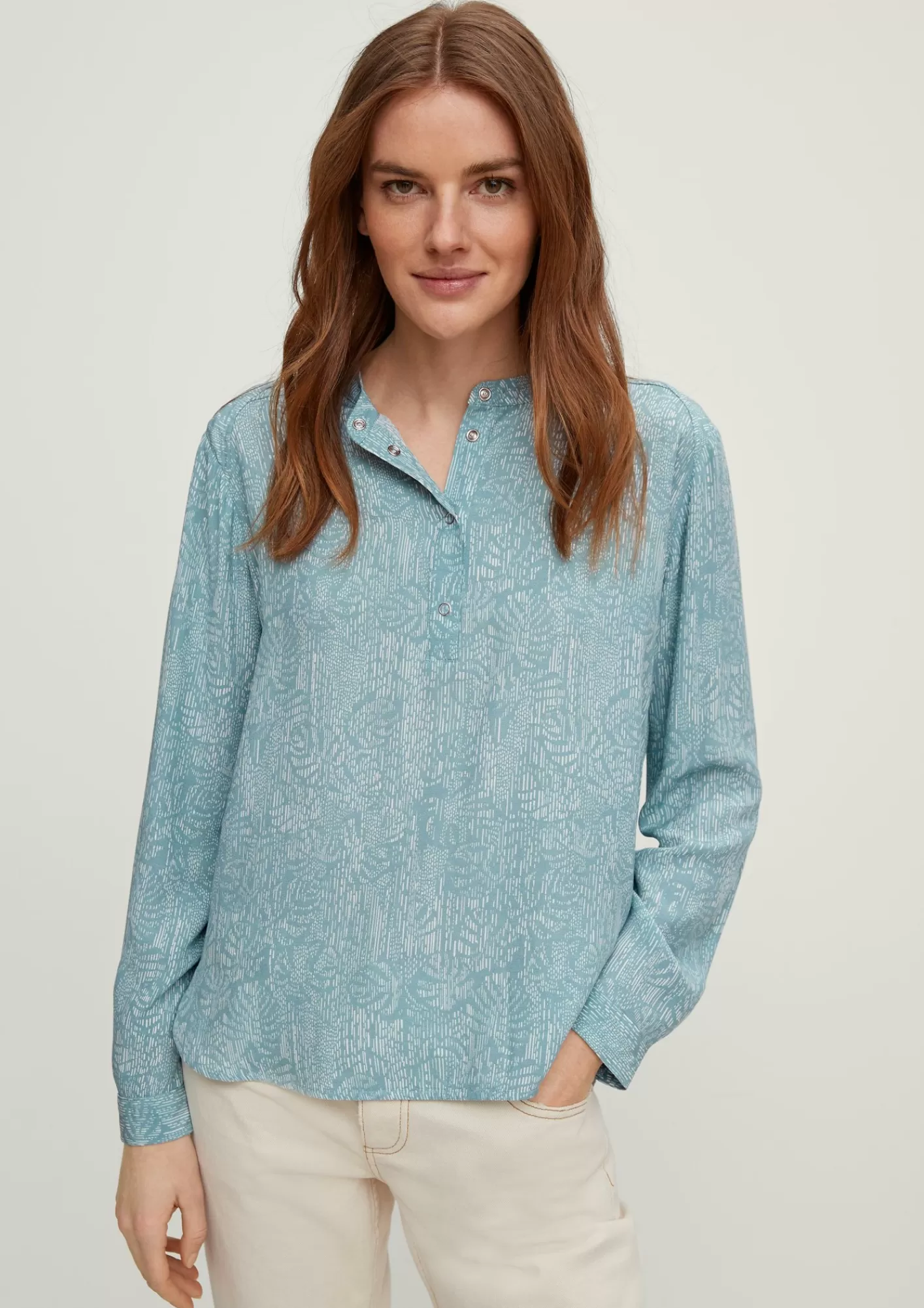Store Comma Viskosebluse Mit Allovermuster