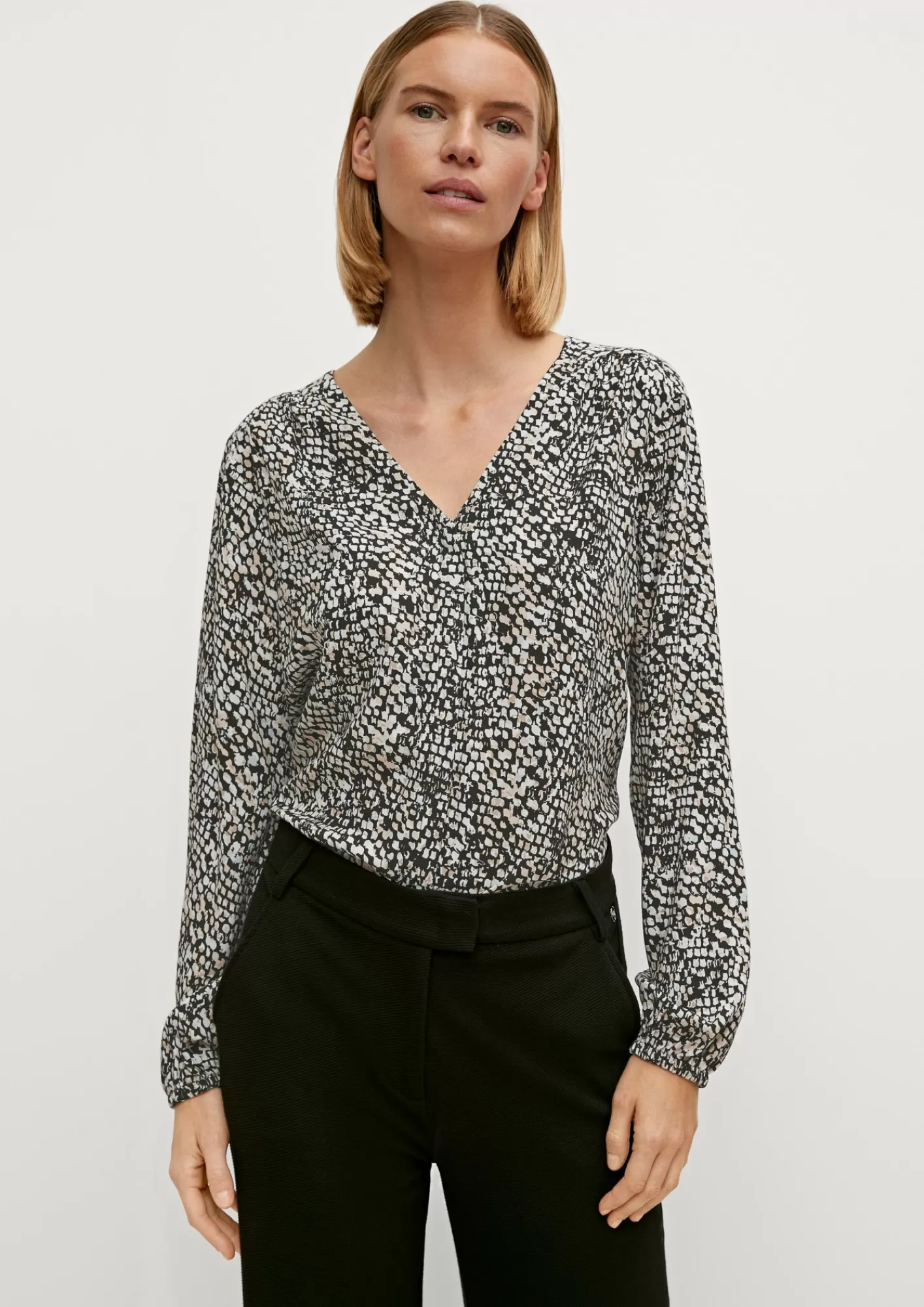 Best Comma Viskosebluse Mit Allover-Muster