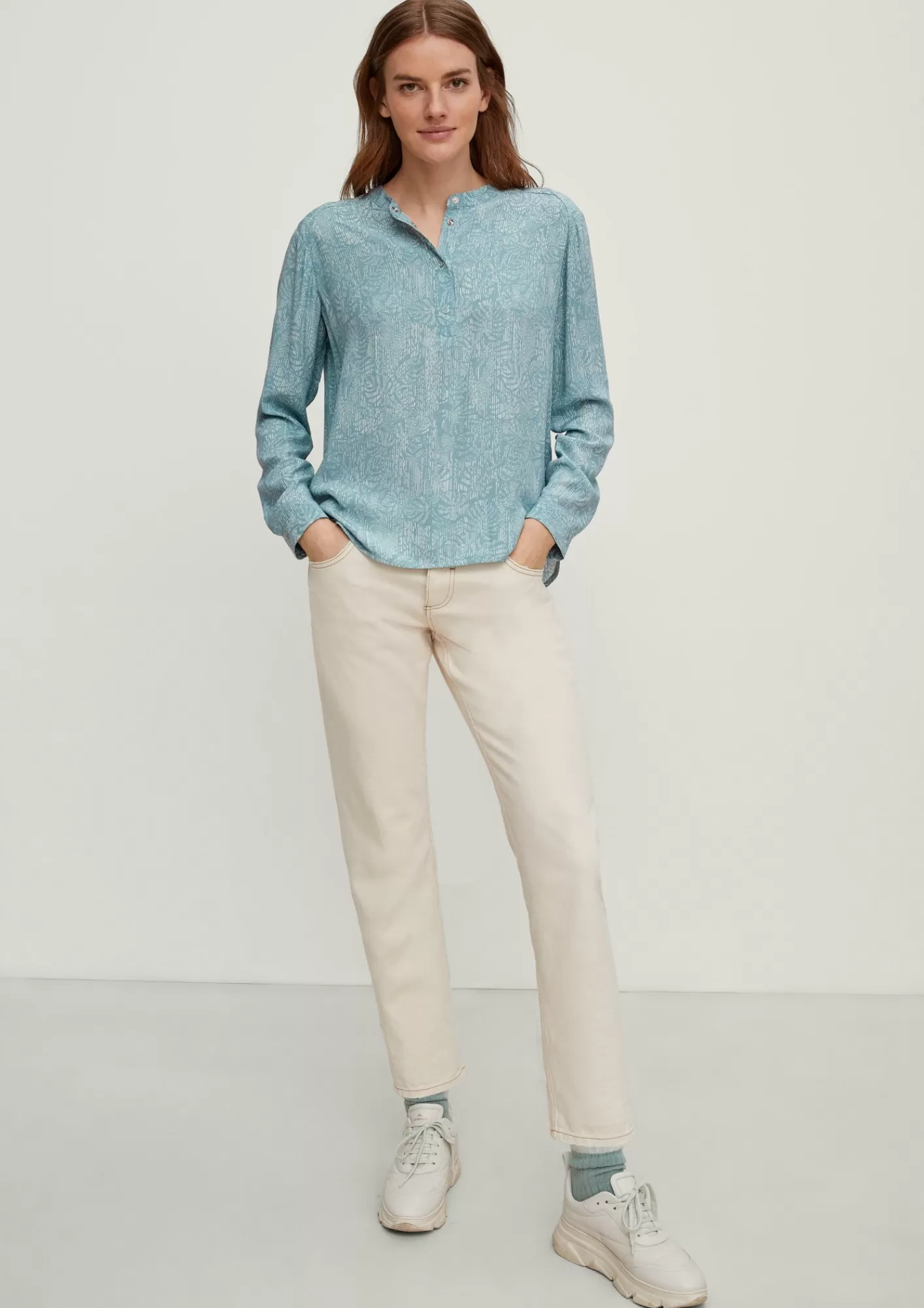 Store Comma Viskosebluse Mit Allovermuster