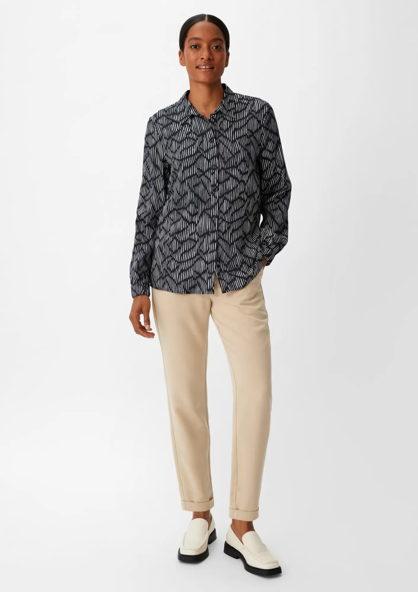 Sale Comma Viskosebluse Mit Allover-Print