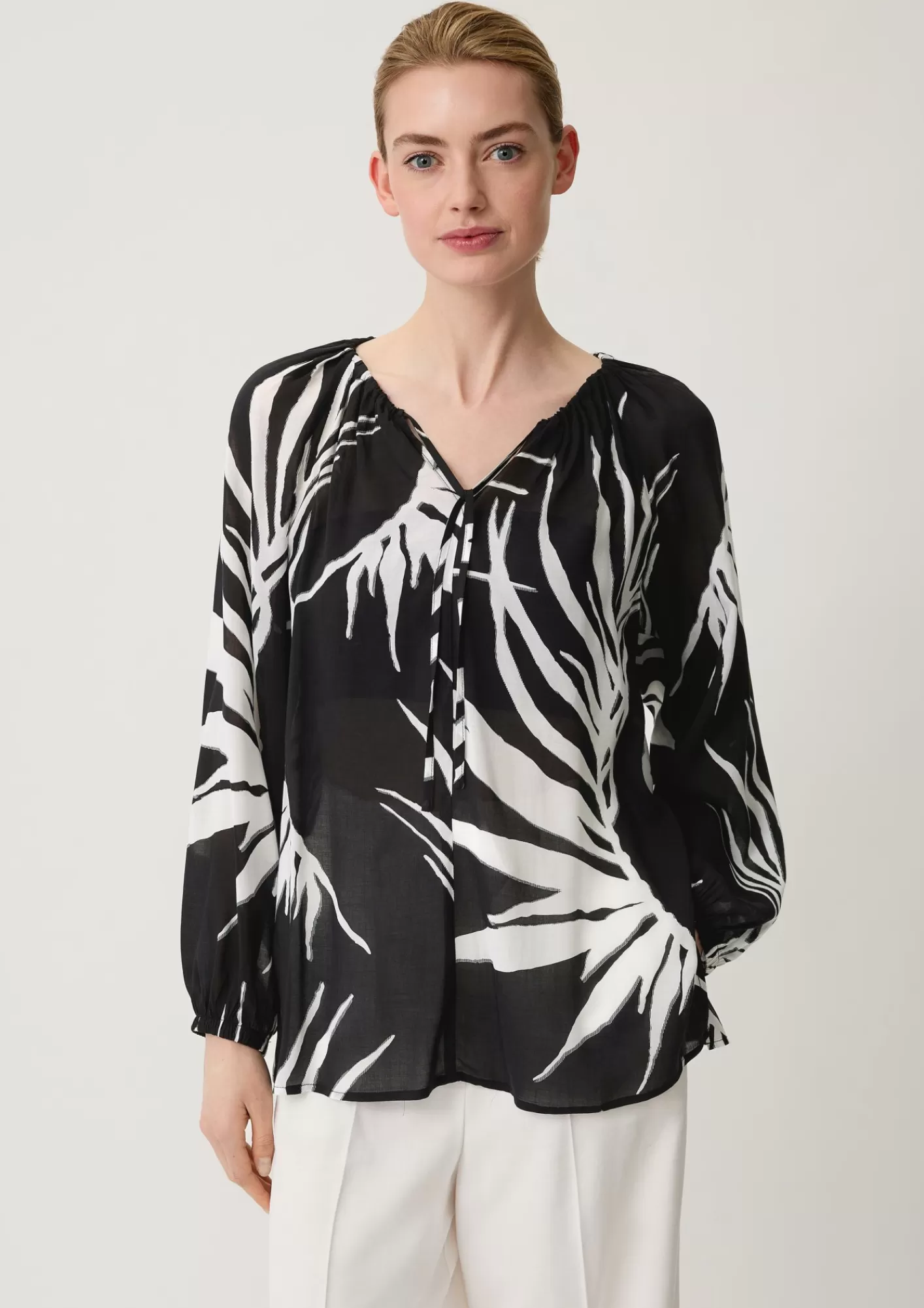 Sale Comma Viskosebluse Mit All-Over-Print