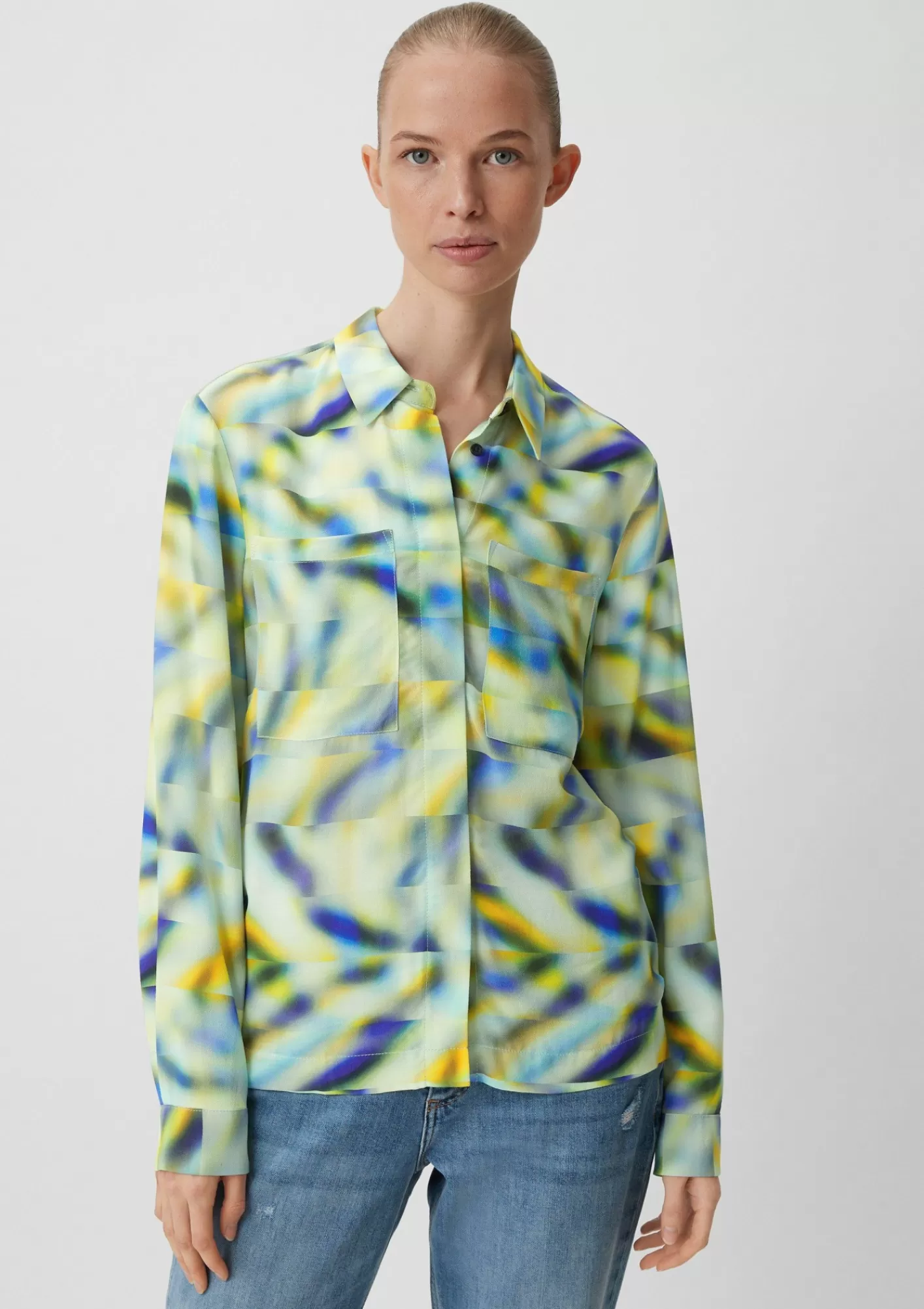 Cheap Comma Viskosebluse Mit Allover-Print