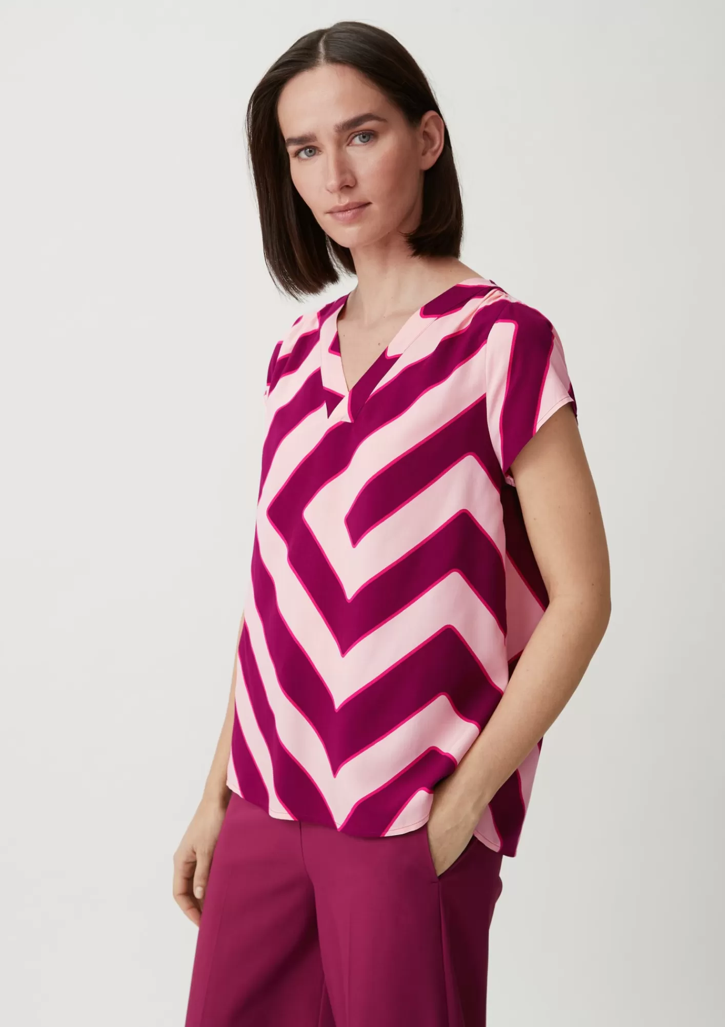 Flash Sale Comma Viskosebluse Mit Allover-Print