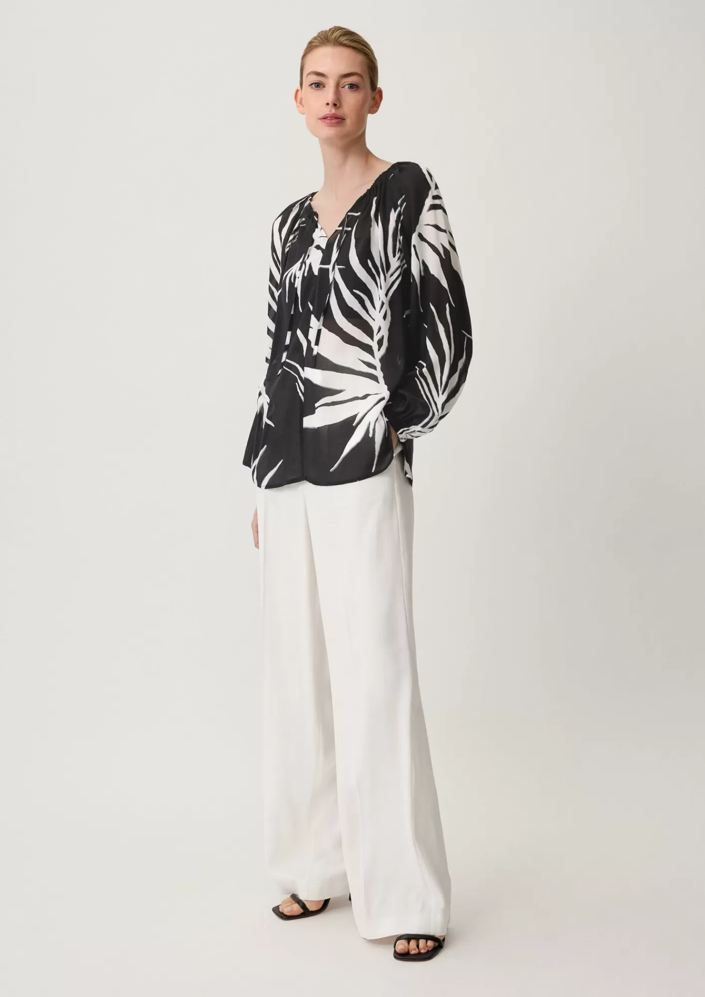 Sale Comma Viskosebluse Mit All-Over-Print