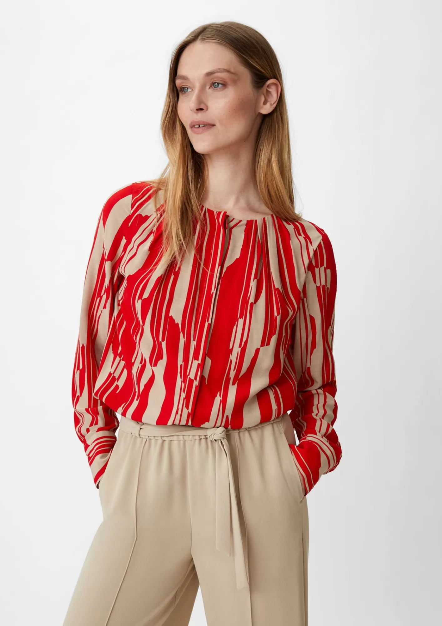 Store Comma Viskosebluse Mit Crepe-Struktur