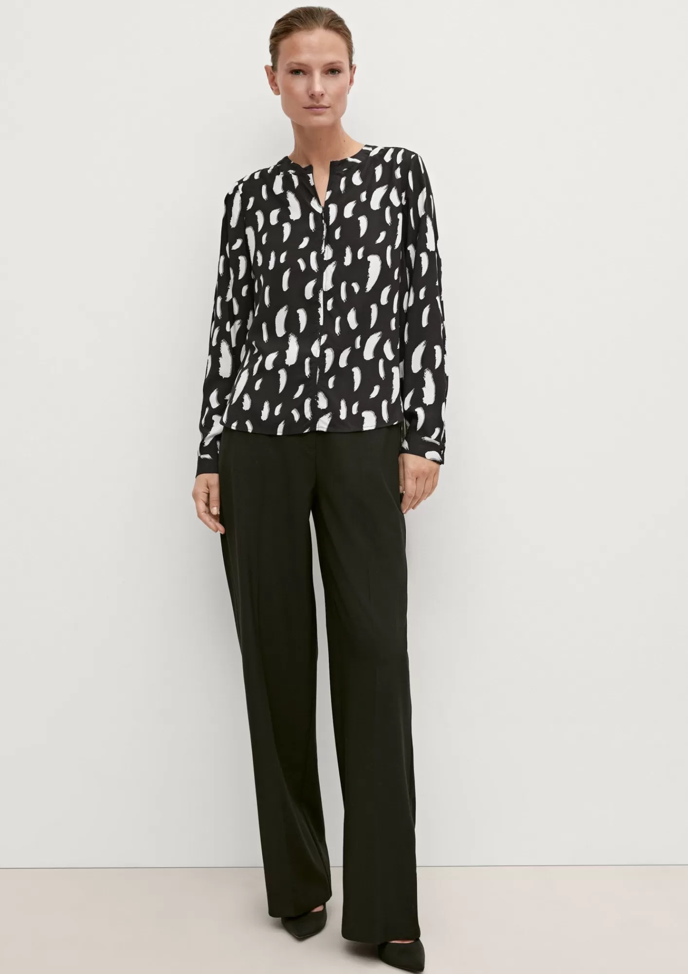 Flash Sale Comma Viskose-Bluse Mit Durchgehendem Reisverschluss