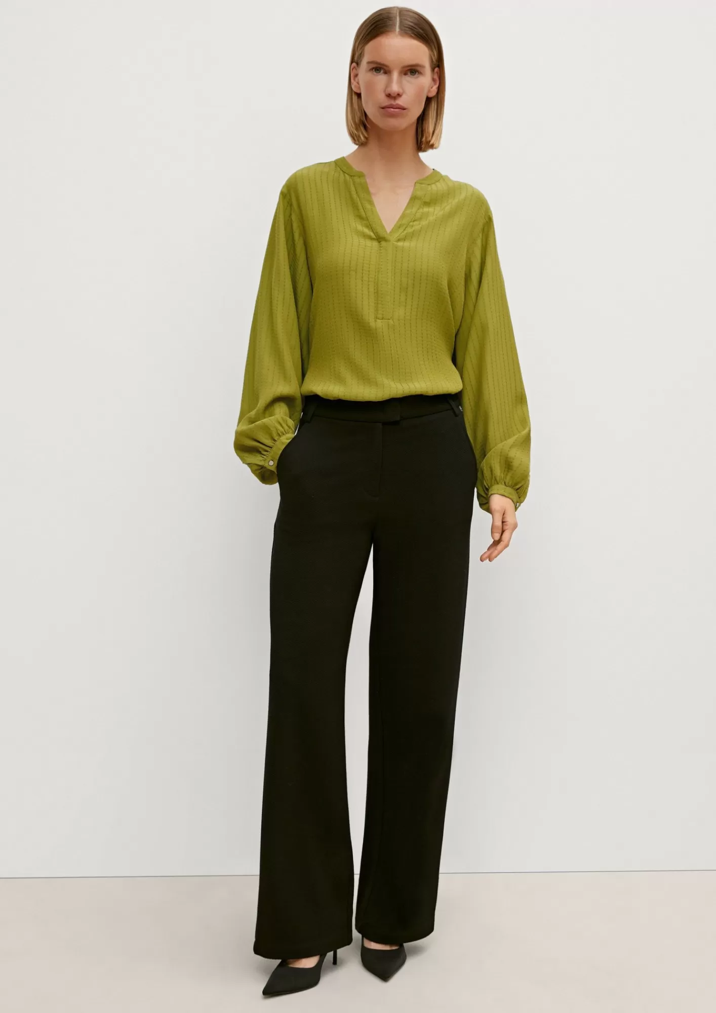 Outlet Comma Viskosebluse Mit Musterstruktur