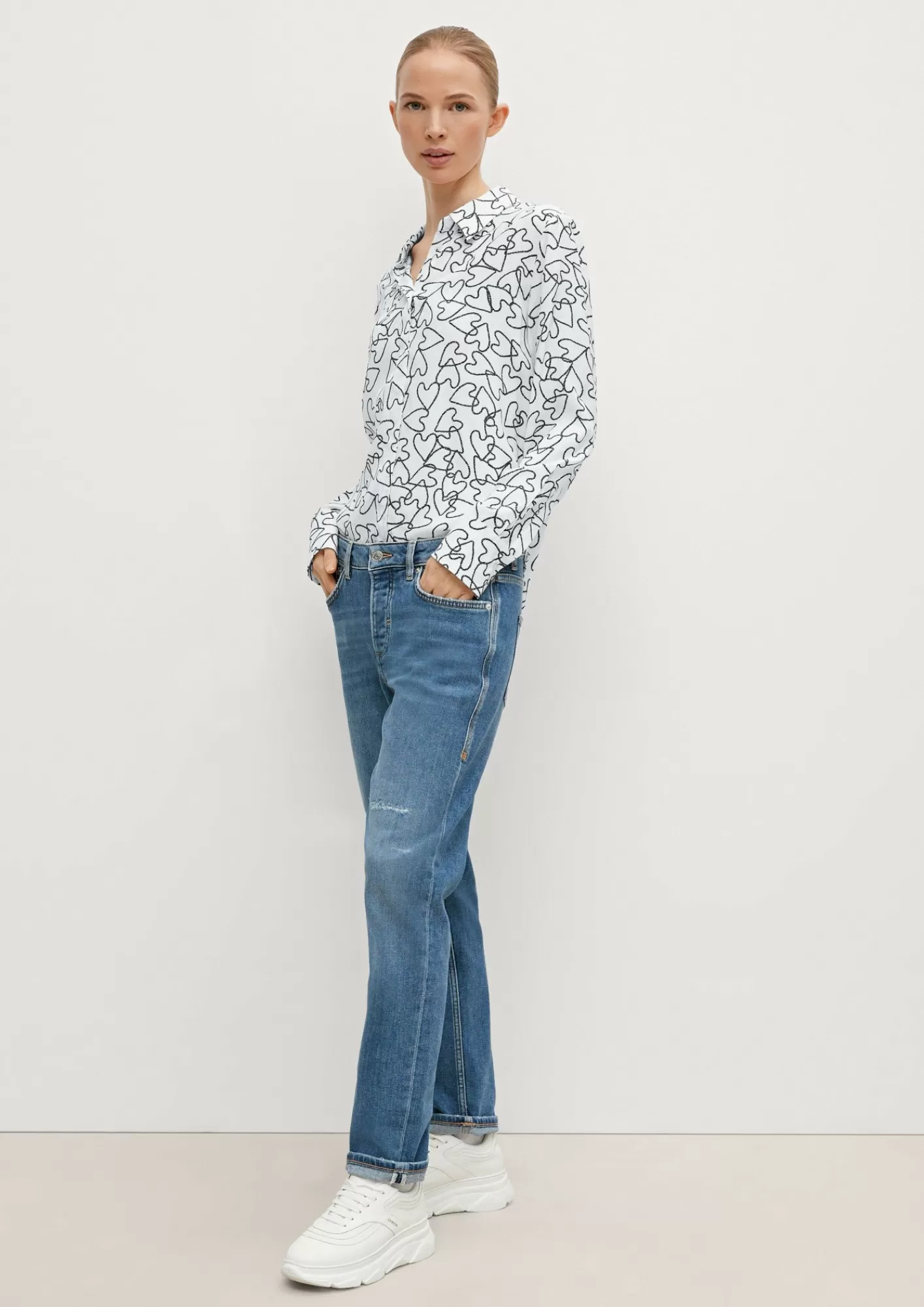 Best Comma Viskosebluse Mit Muster-Struktur