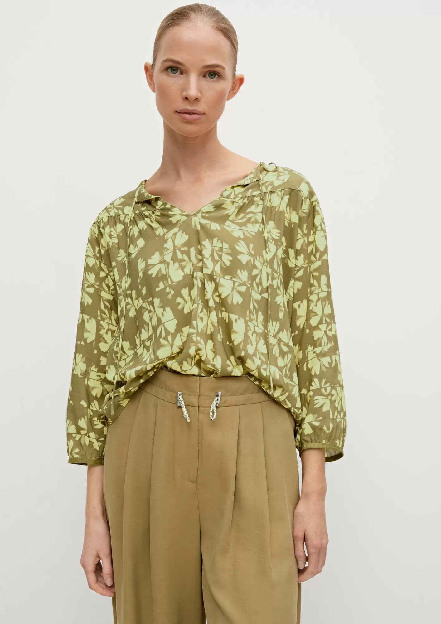 Clearance Comma Viskosebluse Mit Raffung