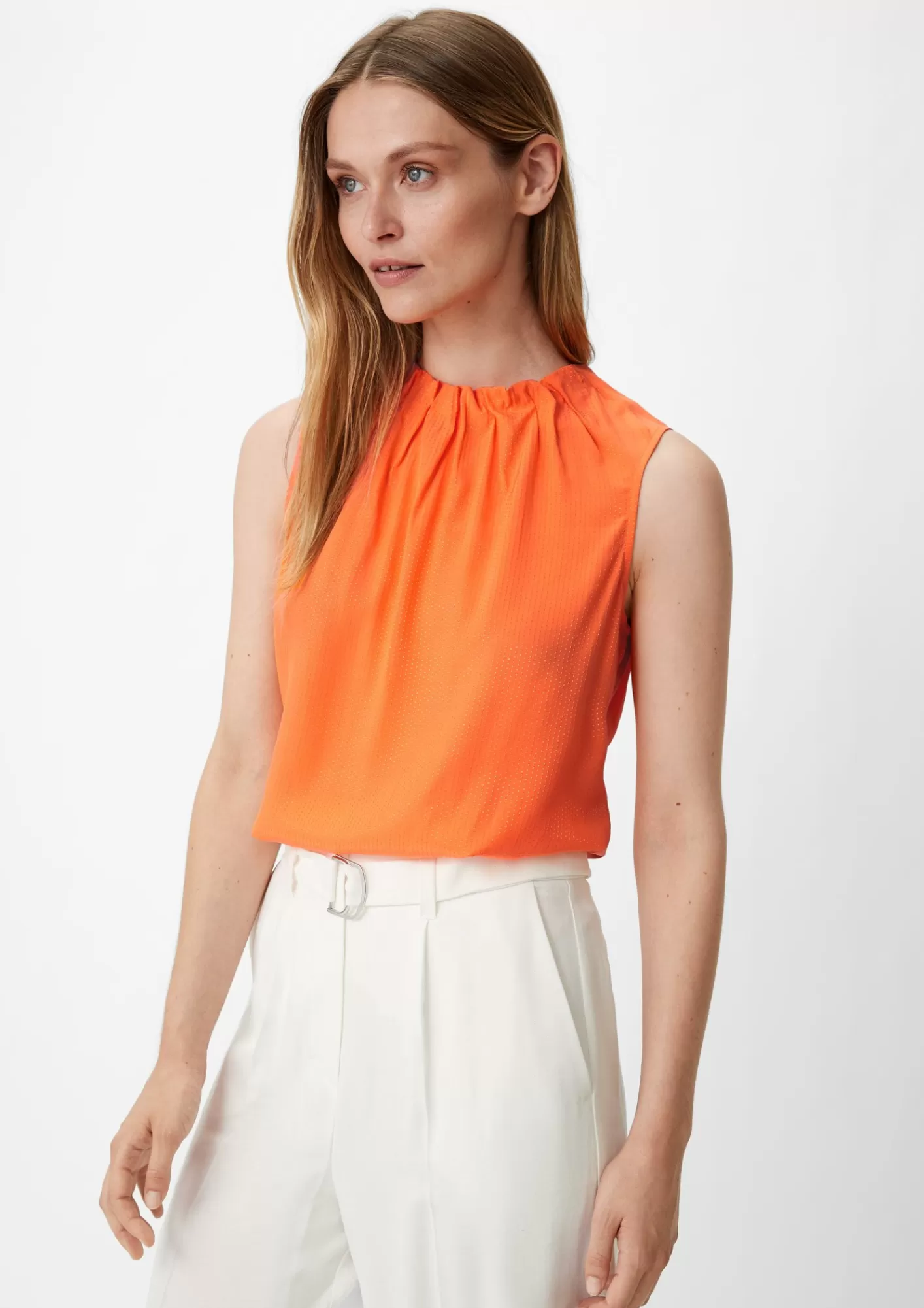 Online Comma Viskosebluse Mit Raffung