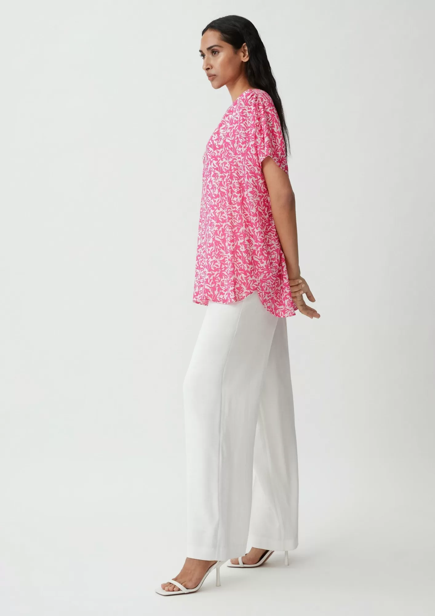 Store Comma Viskosebluse Mit Raffung