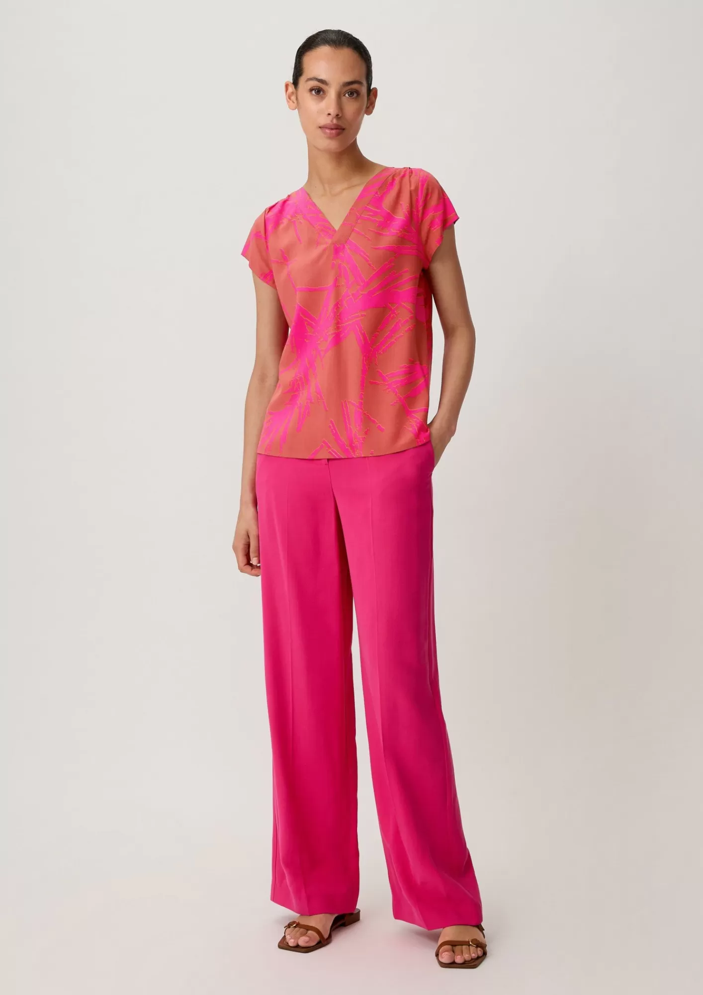 Cheap Comma Viskosebluse Mit Raffung