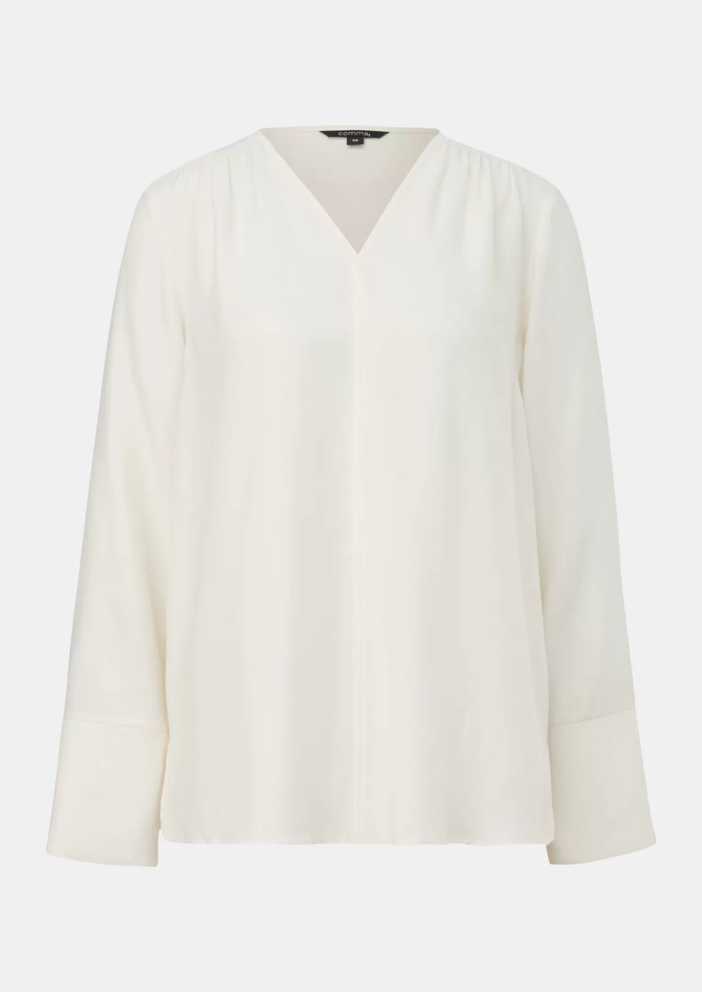 New Comma Viskosebluse Mit V-Ausschnitt