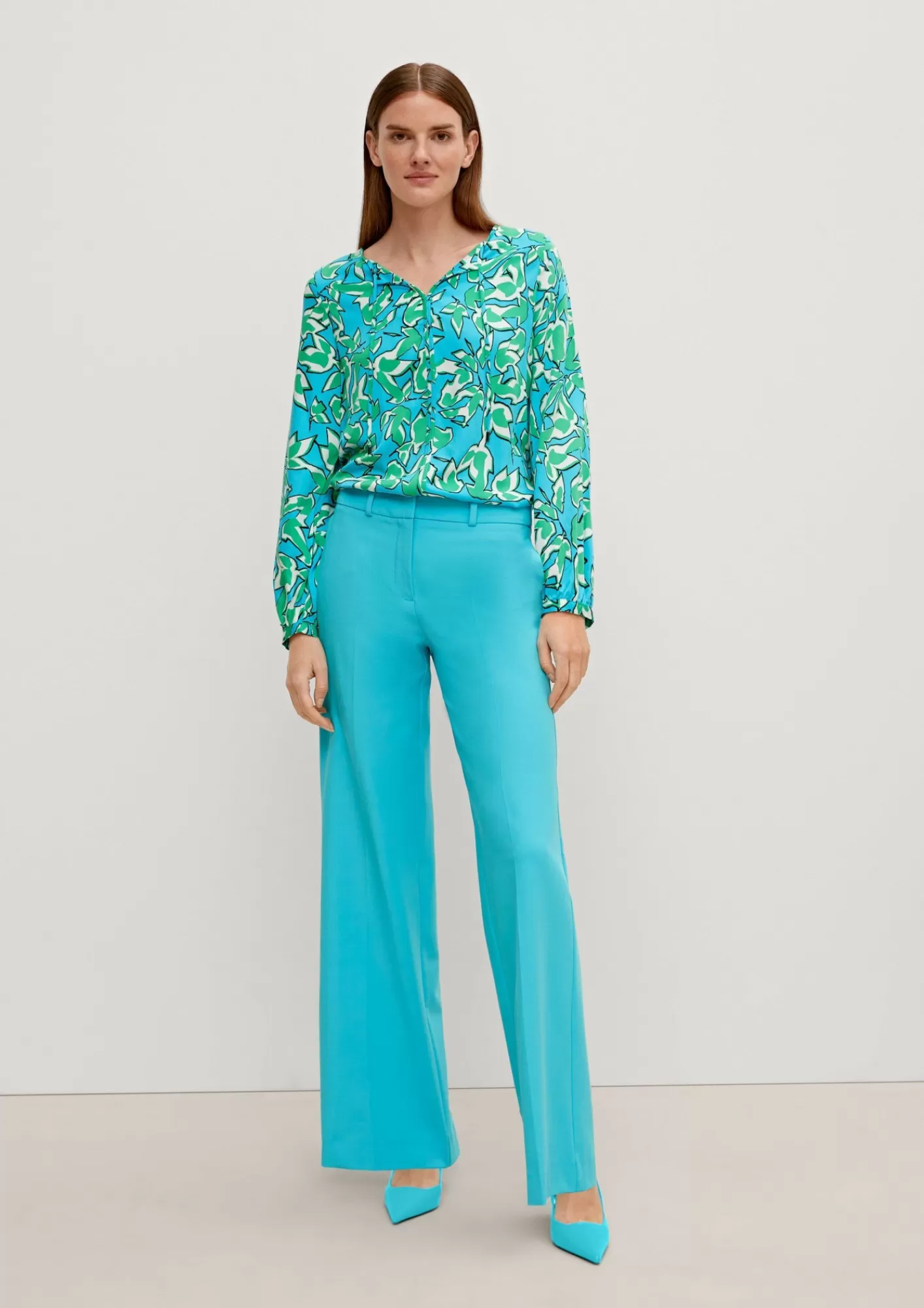 Hot Comma Viskosebluse Mit Ziernaht